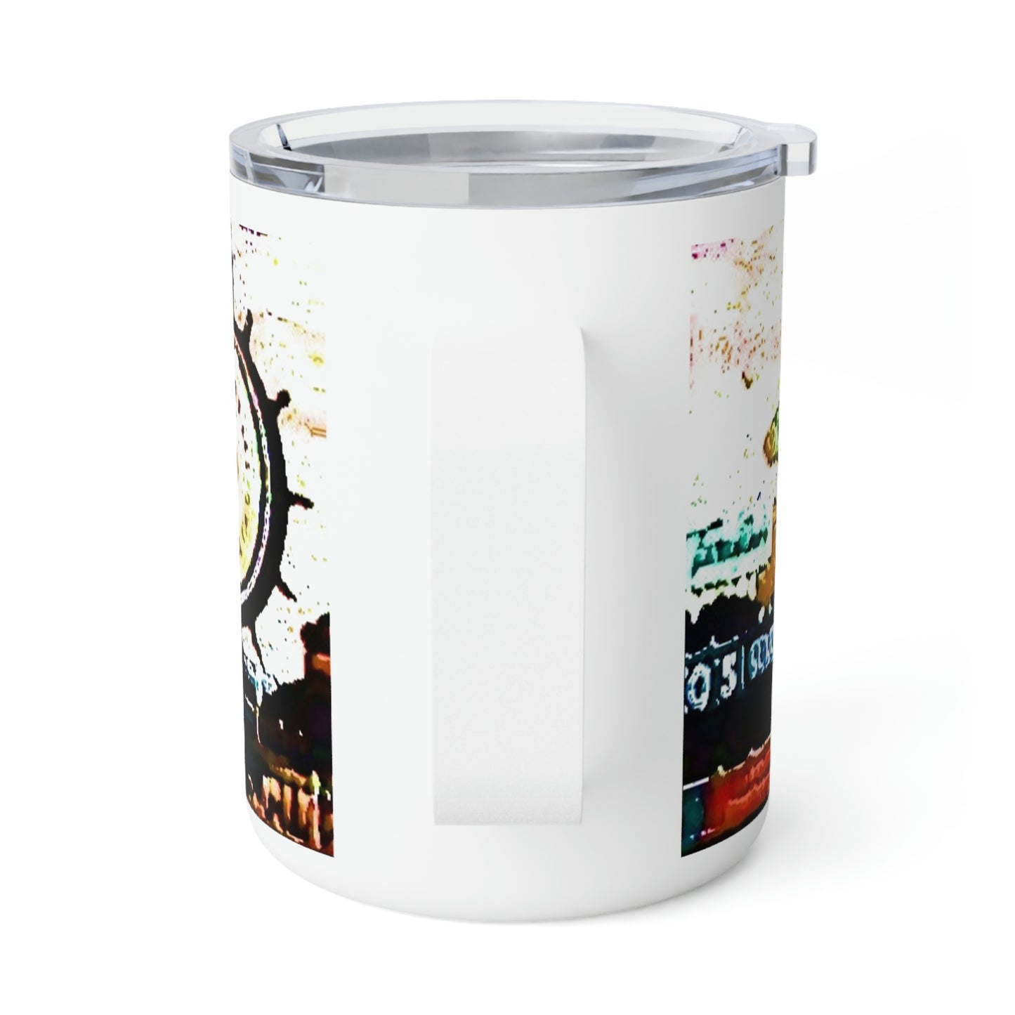 Insulated Coffee Mug, 10oz ...  "No.9 Fishermen's Grotto - Fishermen's Wharf, SF, California" ... Family Archives: 1970's ... Original Works ...