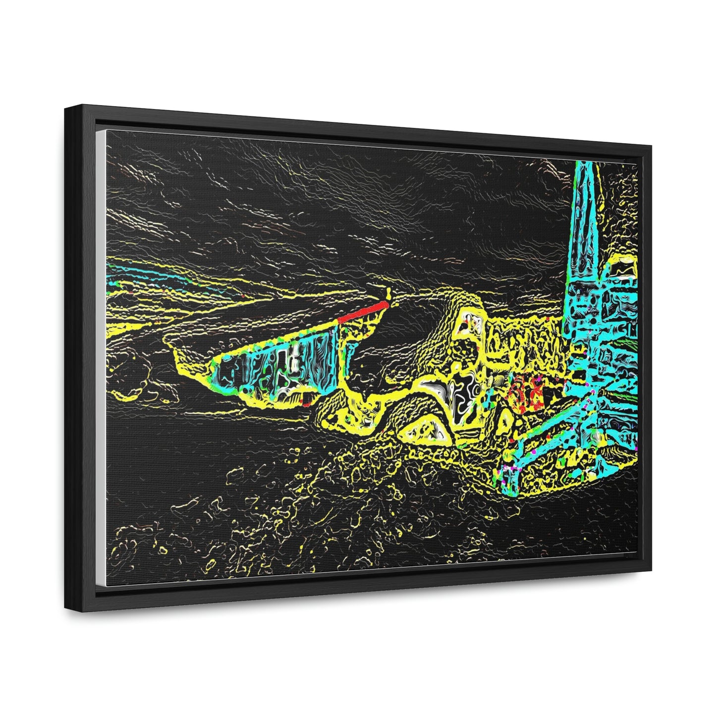 Gallery Canvas Wraps, Horizontal Frame ... "Snow Vehicle In Snow Storm At-Rest" ... Circa 12Mar23 ... Central Idaho ... 18-Hours Rendering Time: Original Works ...