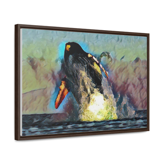 Gallery Canvas Wraps, Horizontal Frame ... An Extraordinary Humpback Breach ... 'With Explosive Energy' ... Family Archives (KPH) ... Circa: 21st Century. Maui, HI ... Original Works ...