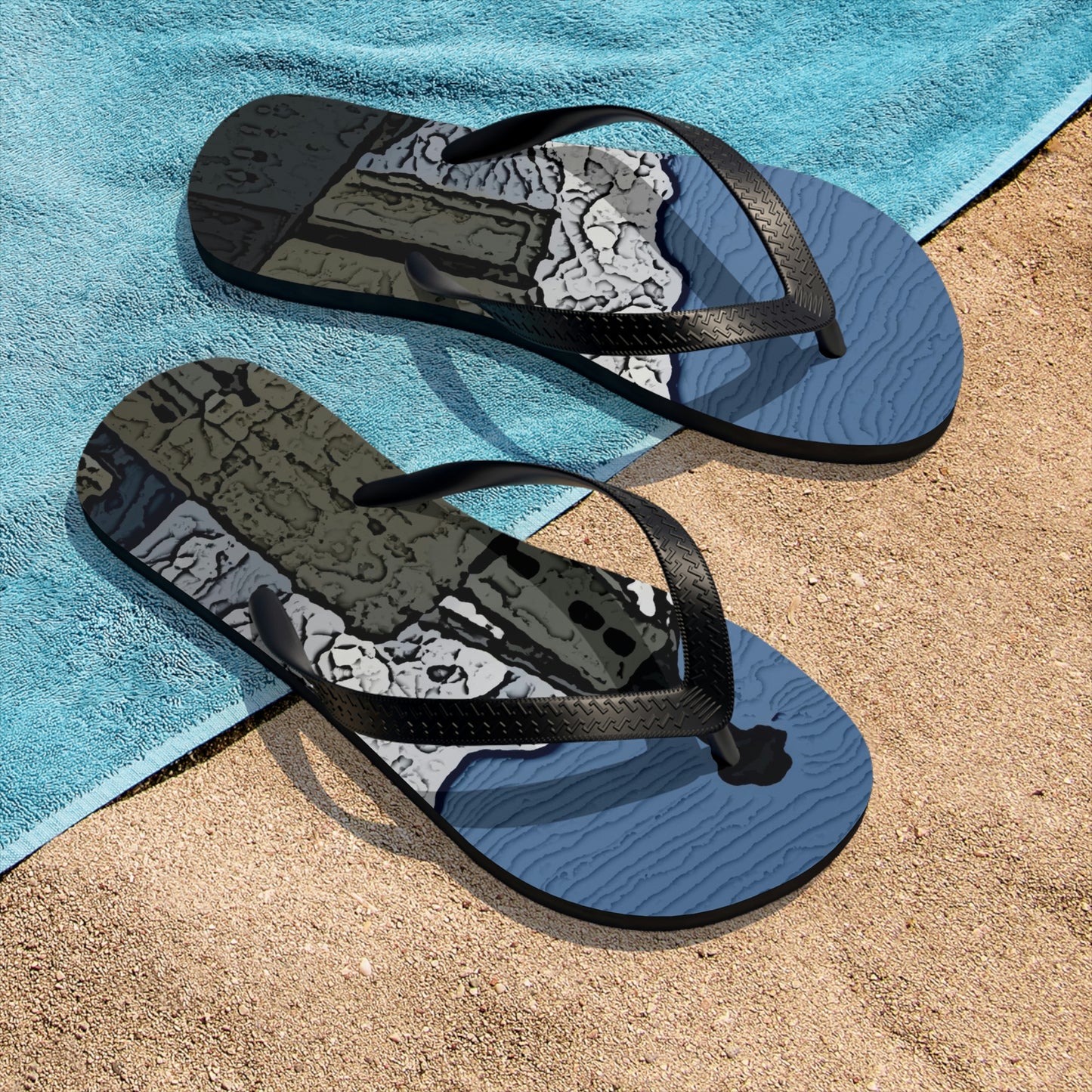 Unisex Flip-Flops ... "ICP: Idaho County Propane ... 'Production Facilities Grangeville, Idaho' ... "  Original Works: Rendering Time: 10 Hours ...