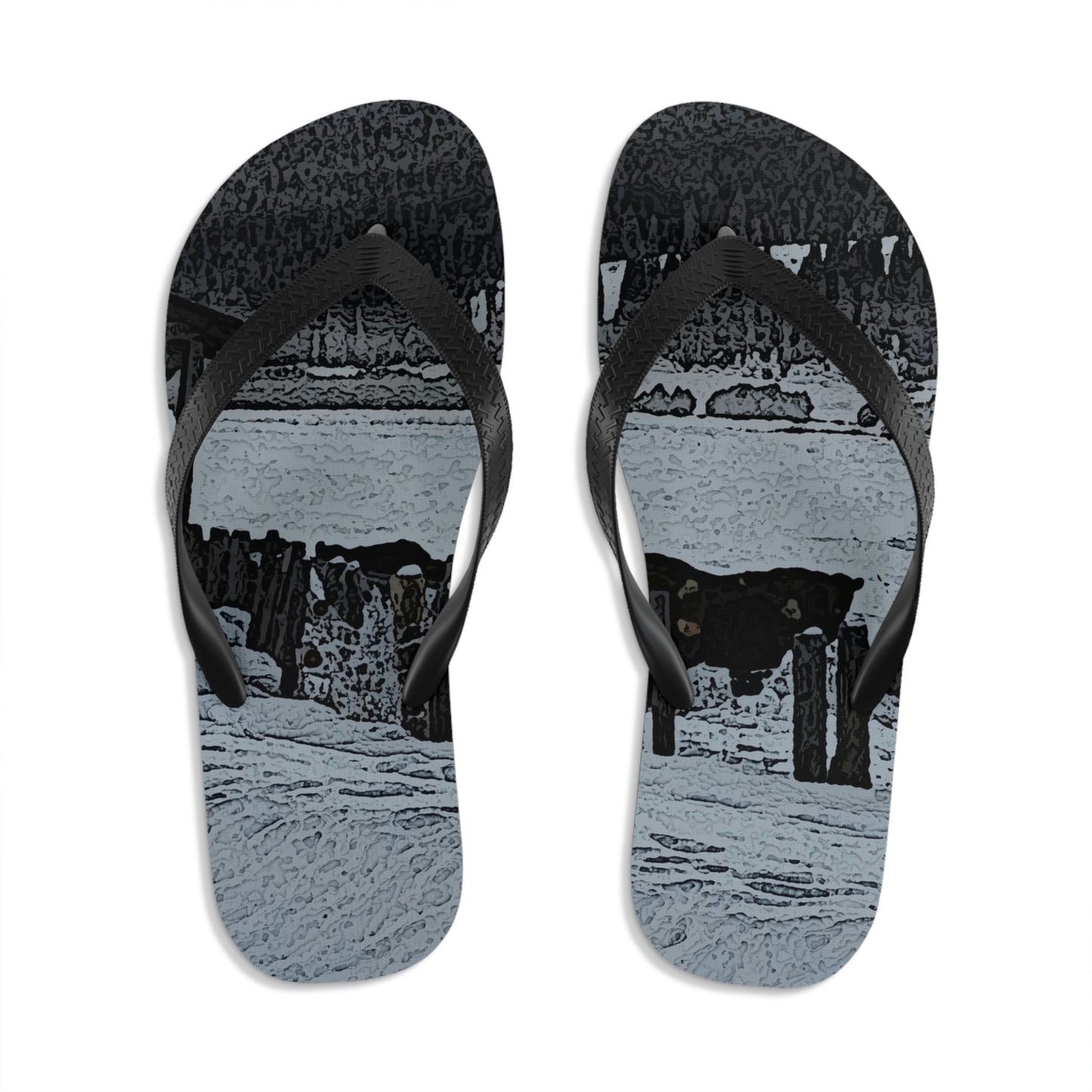 Unisex Flip-Flops ... A Quiet Morning ... "Along The Red River & Nature Preserve Plateau" ... Jan23 ... Original Works ...