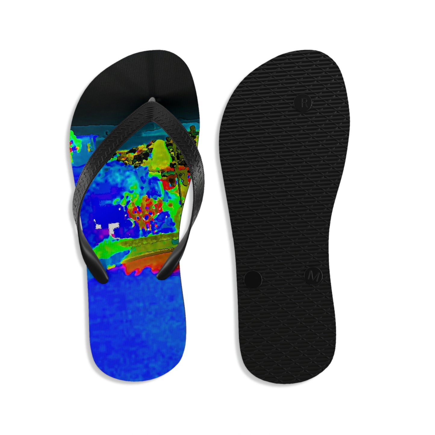 Unisex Flip-Flops ..."Lombard Street San Francisco, CA, USA" ... Family Archives 1970's ... Original Works ...