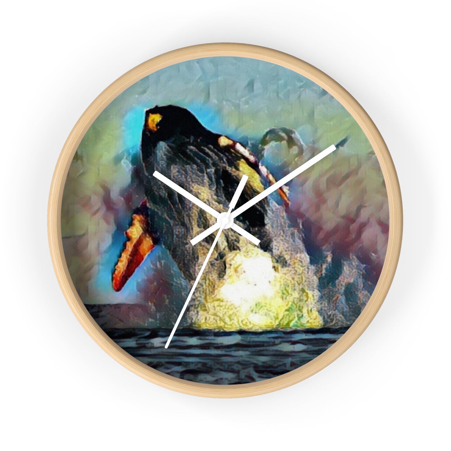 Wall Clock ... An Extraordinary Humpback Breach ... 'With Explosive Energy' ... Family Archives (KPH) ... Circa: 21st Century. Maui, HI ... Original Works ...