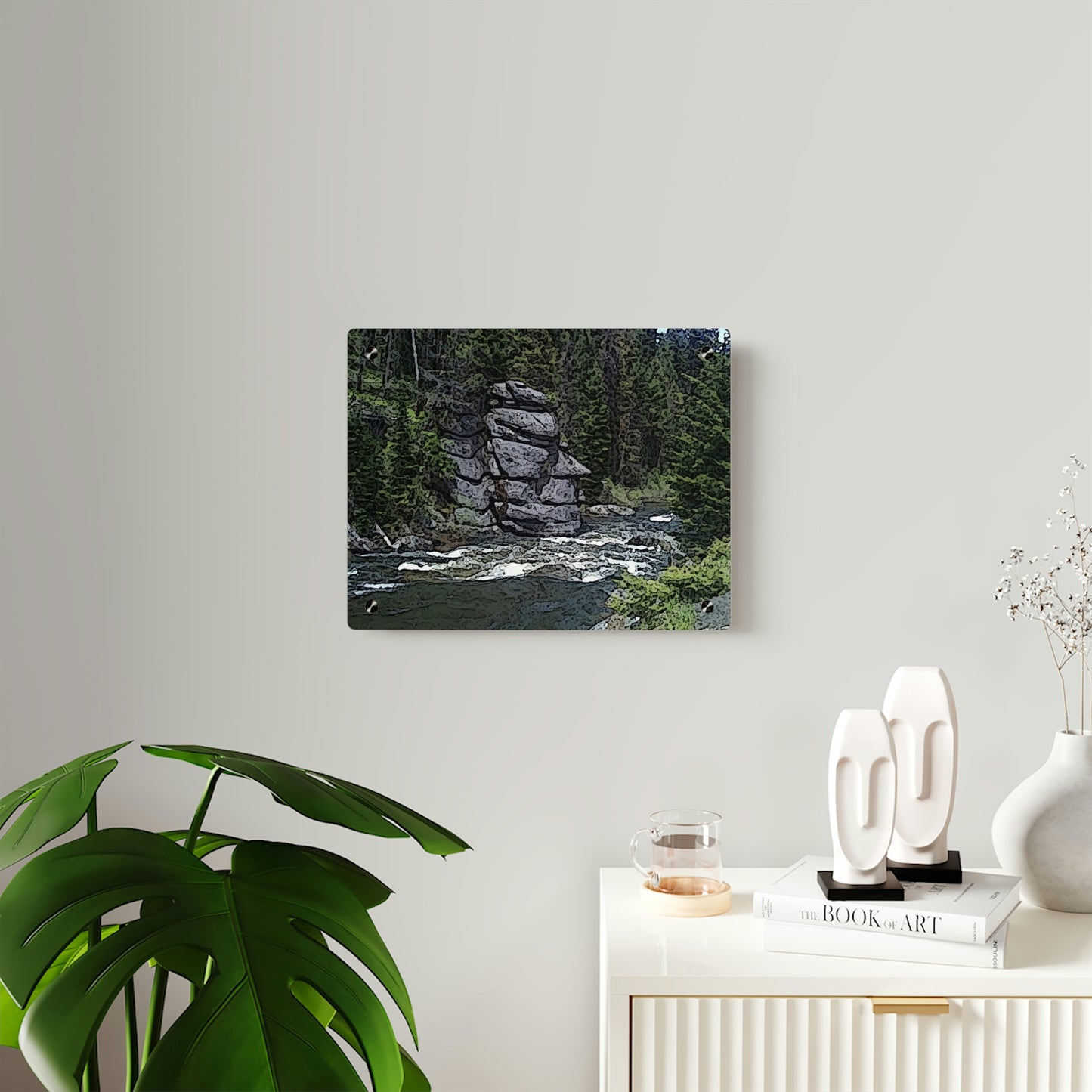 Acrylic Wall Art Panels ... "I Am Innocent" ... Tricky-Dick Immortalized ... Nixon Rock: Along The River ... Central Idaho, Summer 2020 ... Original Works ...