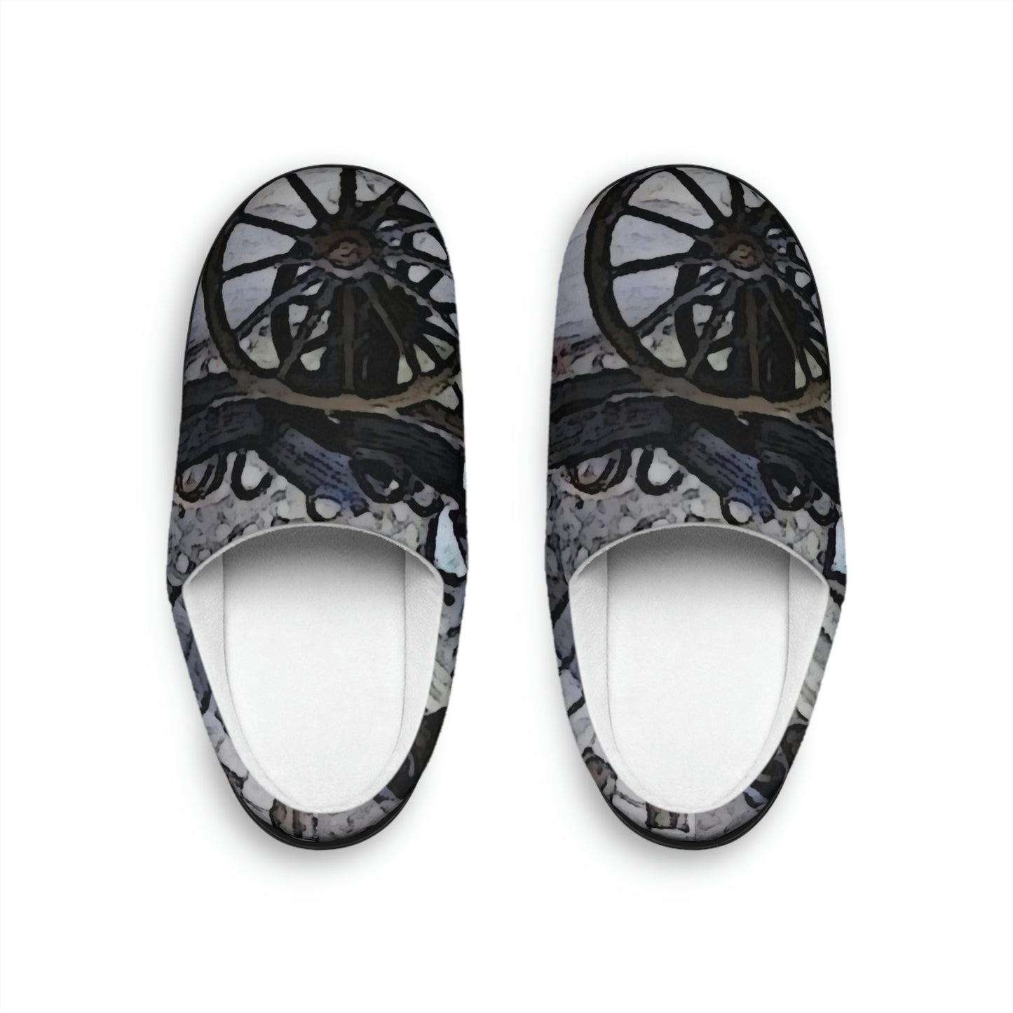 Men's Indoor Slippers ... Dublin's "Molly Malone Along Grafton Street" ... Cryin' Cockels & Muscles Alive-Alive-Oh ... Circa 2003 ... Original Works ...
