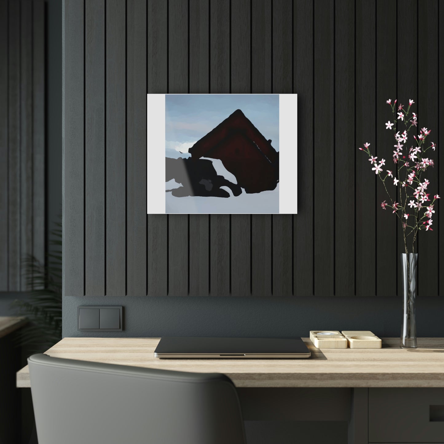 Acrylic Prints ... After An Intense Snow Storm ... 'Digging Out' ... A Vehicle & Cabin "In The Mountains" ... March 2023 ... Original Works ...