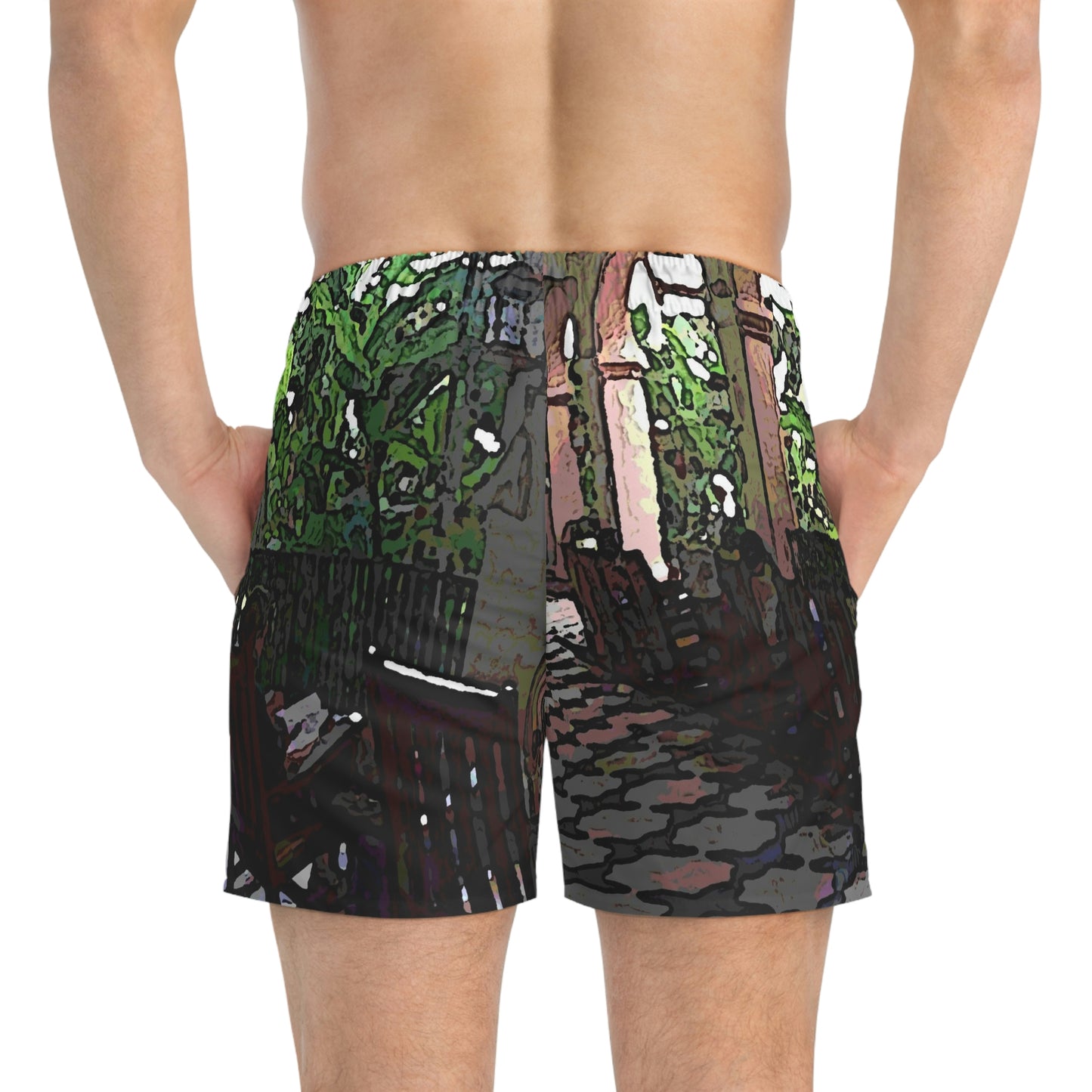 Swim Trunks ... Lanai & Rocking Chairs At: 'The Pink Palace' ... The Royal Hawai'ian ... Honolulu, HI ... '27Oct2014' ... Original Works ...
