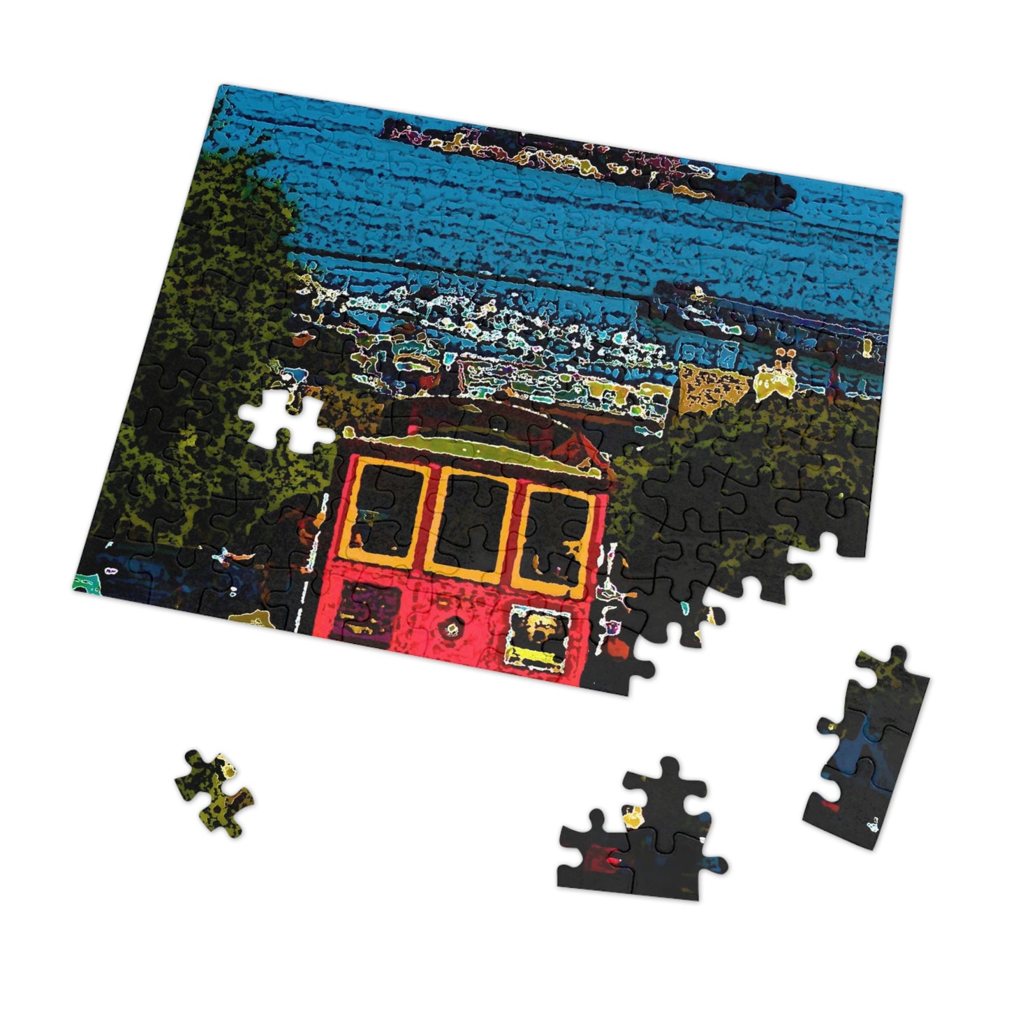 Jigsaw Puzzle (30, 110, 252, 500,1000-Piece) ... San Francisco ... 'A Rice-A-Roni-A-San Francisco Treat' ... "A Cable Car Classic" ... Family Archives: 1973 ... Original Works ...