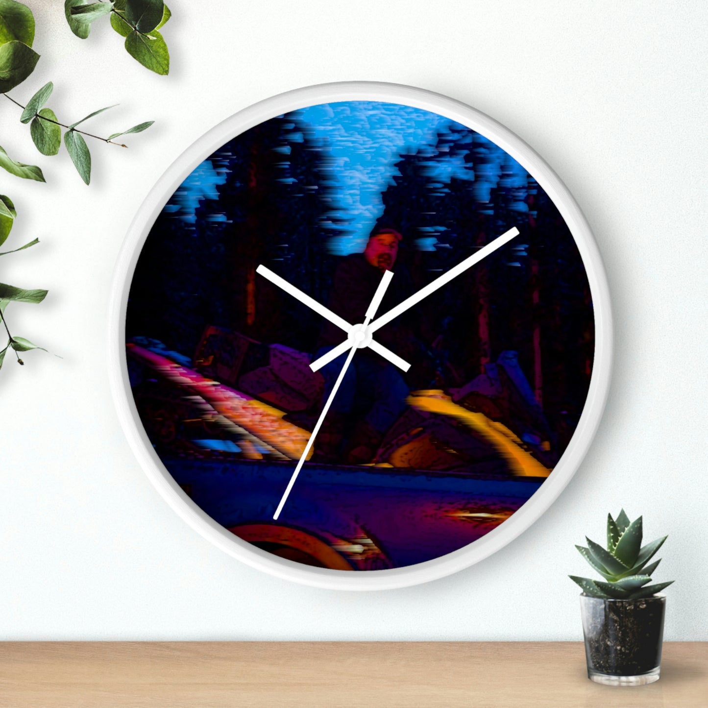 Wall clock ... Two Modes Of Winter Transportation ... "Which One To Drive Next?" ... Choices-Choices-Choices ... Circa 4Jan23 ... Original Works ...