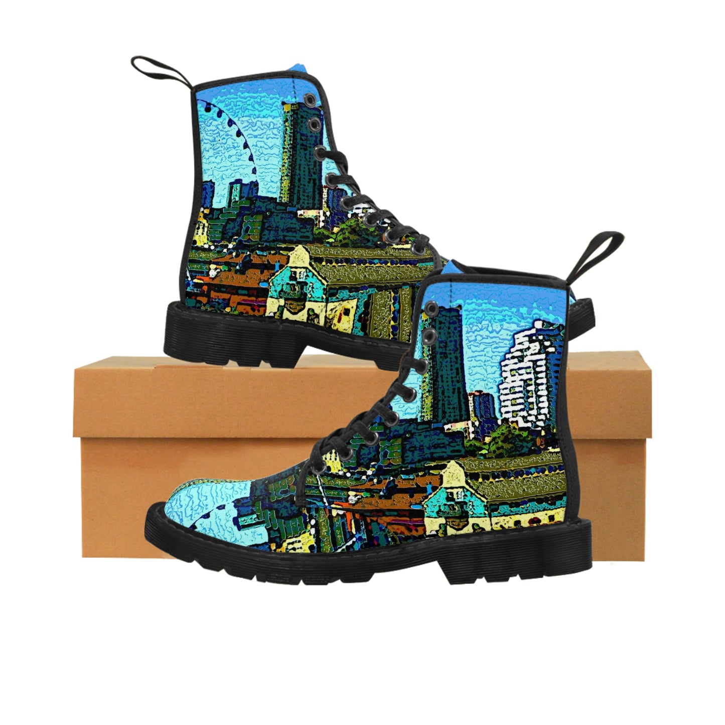 Men's Canvas Boots ... That Classic Wheel ... 'Seattle's Wheel' ... & An Old Classic Waterside Vendors ...  'Family Archives' ... Original Works ...