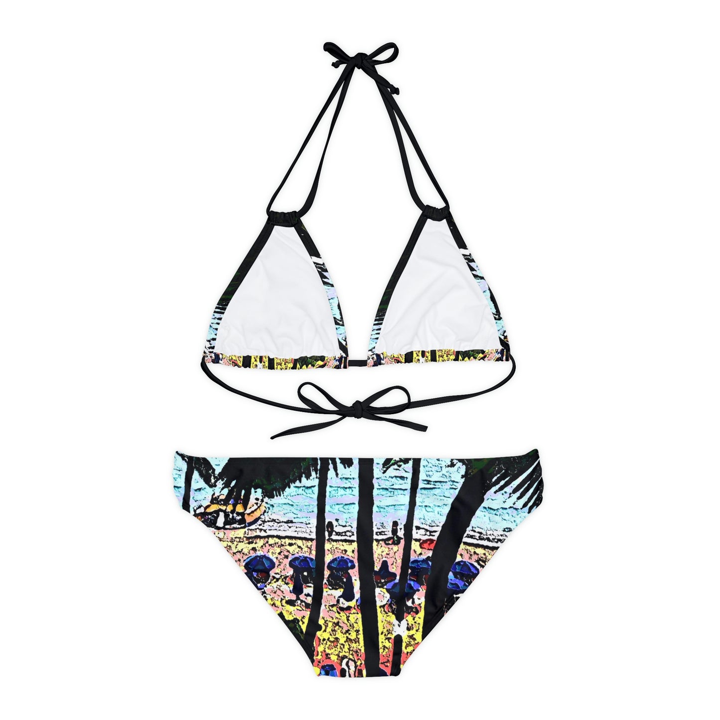 Strappy Bikini Set ...  "A Beautiful Beach Amongst The Palms" ... The Outrigger Waikiki, Honolulu, Oahu ... Original Works ...
