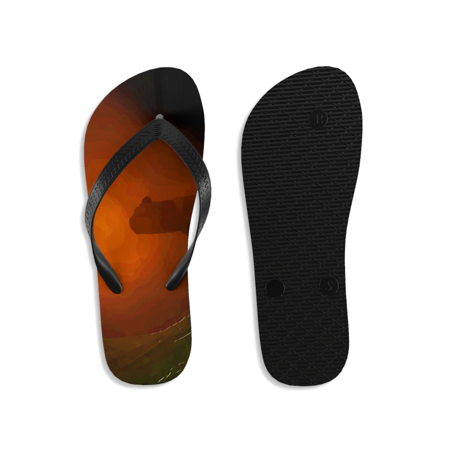 Unisex Flip-Flops ... Ruger .357 Magnum Early-Morning-Target-Practice ... 'Circa April 2022' ... Original Works ...