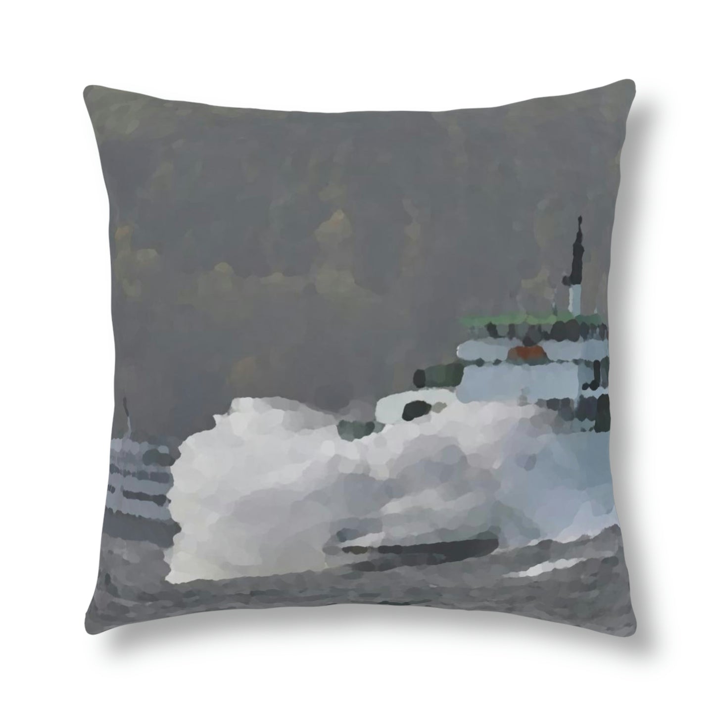 Waterproof Pillows ... WADOT Ferry Crossing ... "A Very Rough Day" ... Mulkiteo Route ... Family Archives ... Early 1990's' ... Original Works ...