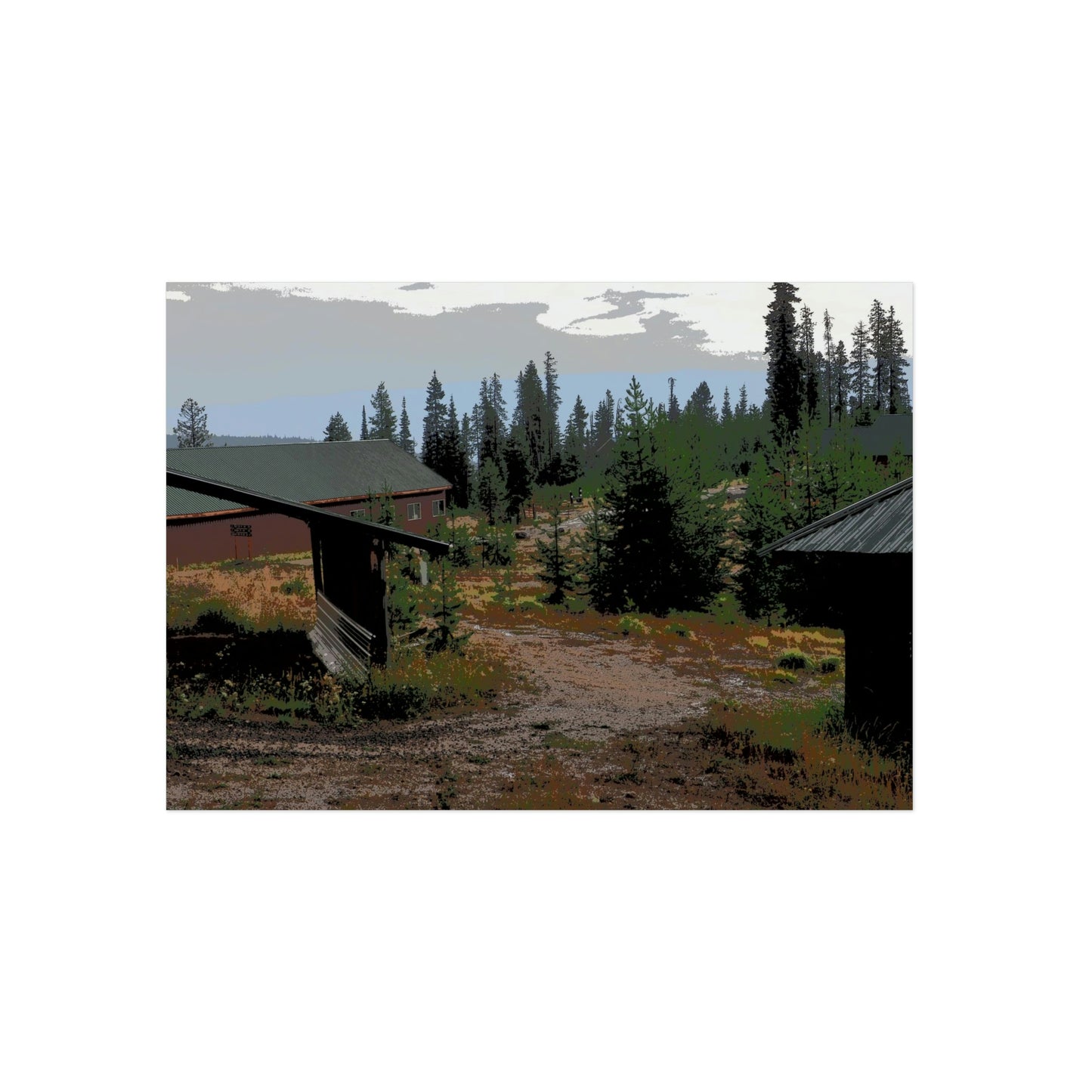 Aluminum Composite Panels ... "A Summer Rainstorm Blows-Through" ... August 2022 ... Central Idaho ... Elevation: 6,000 Ft. ... Original Works ...
