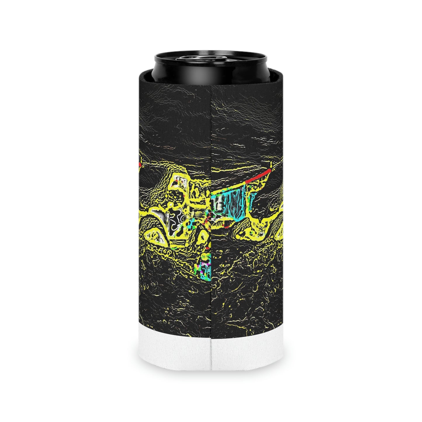 Can Cooler ... "Snow Vehicle In Snow Storm At-Rest" ... Circa 12Mar23 ... Central Idaho ... 18-Hours Rendering Time: Original Works ...