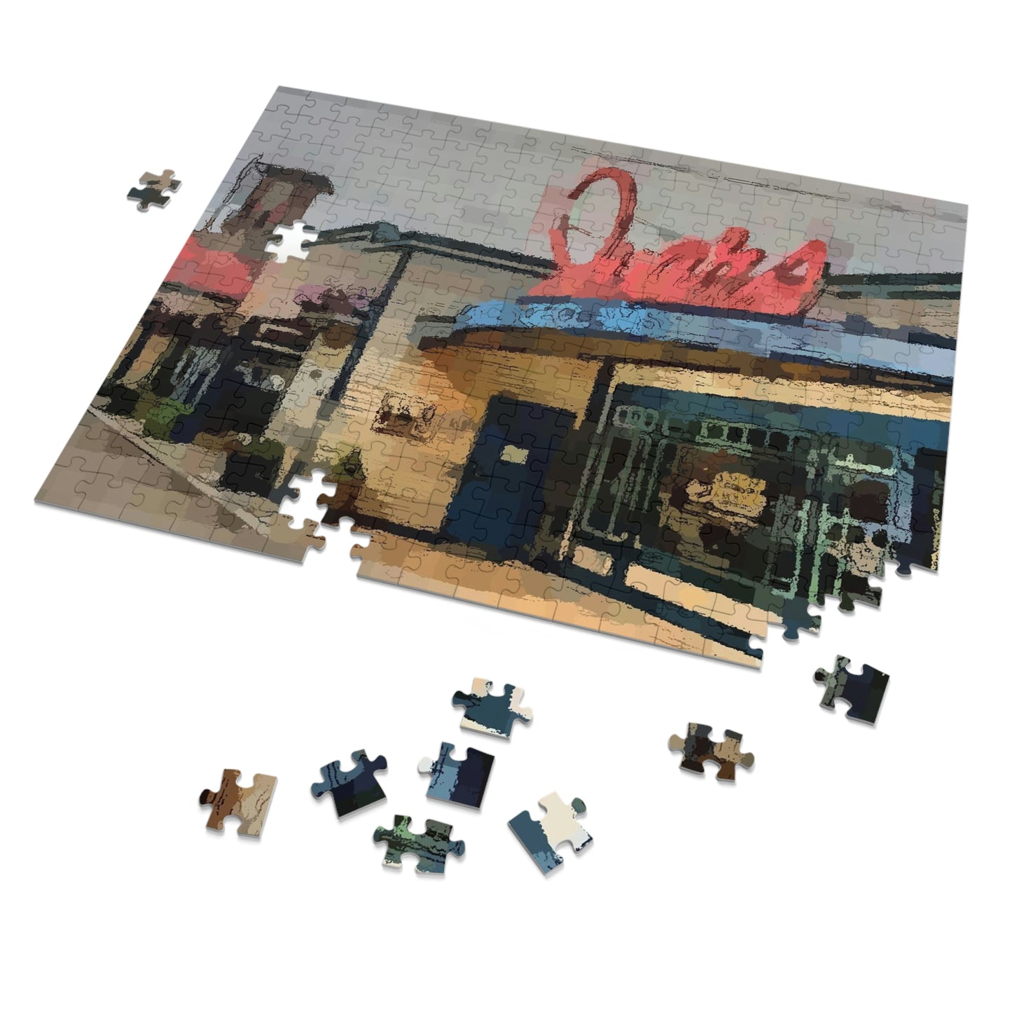 Jigsaw Puzzle (30, 110, 252, 500,1000-Piece) ...  In-A-Hurry & Stressed? ... Remember: Keep "Clam" ... Clam_Happy ...  'Ivars: Seattle Waterfront' ... Personal Archives ... Original Works ...