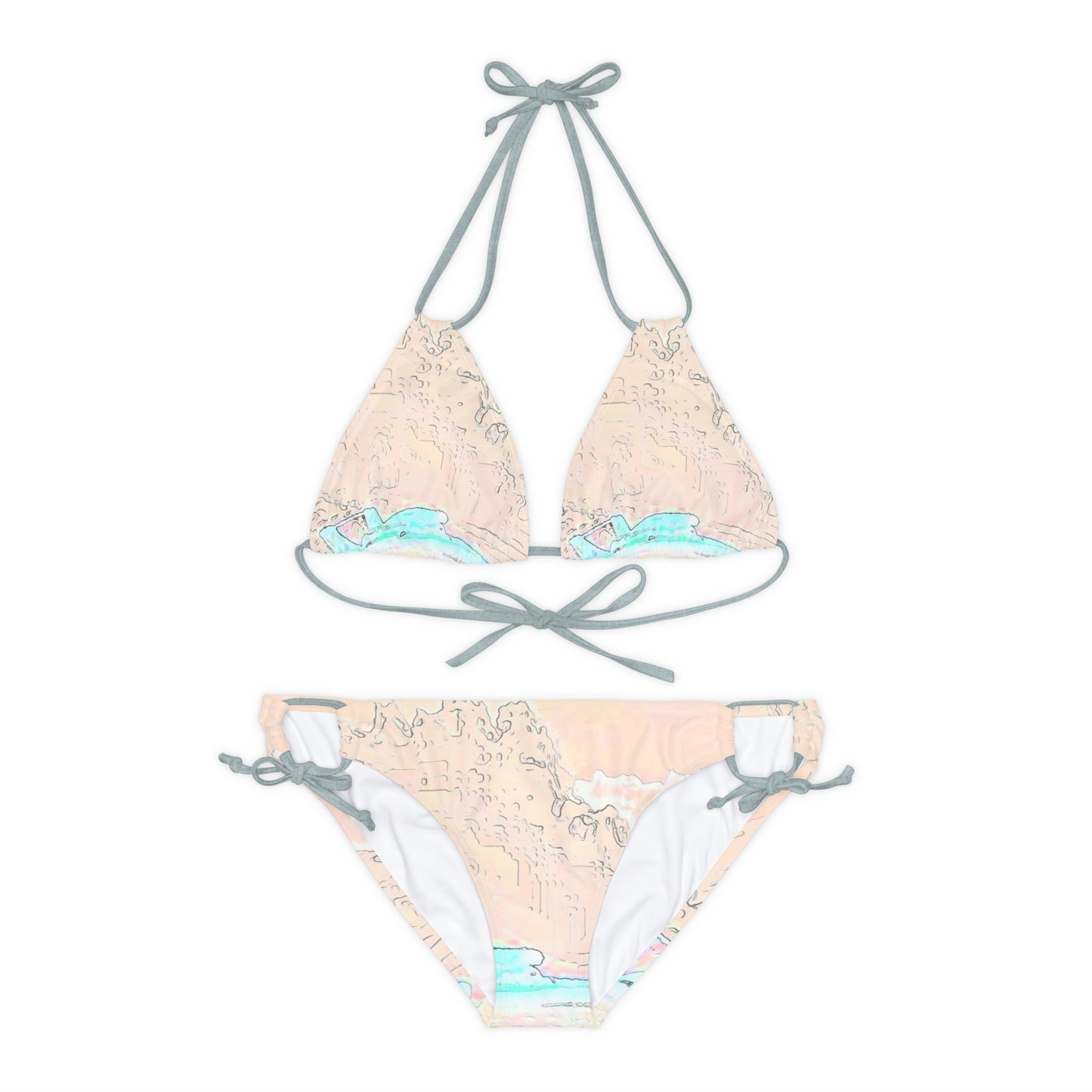 Strappy Bikini Set ... Seattle Columbia Cup On Lake Washington ... "Dave Wilcox Heads For The Win" ... Associate Gift-Photo ... Original Works ...