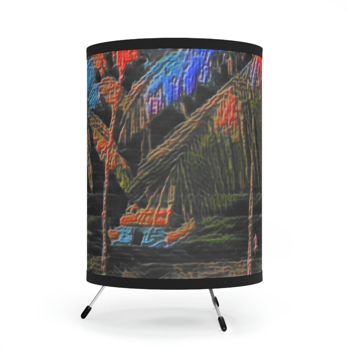 Tripod Lamp with High-Res Printed Shade, US\CA plug ... "The Royal Hawai'ian: Waikiki Beach_Beach" ... Honolulu, HI ... Ocotber 2014 (Halloween) ... Original Works ...