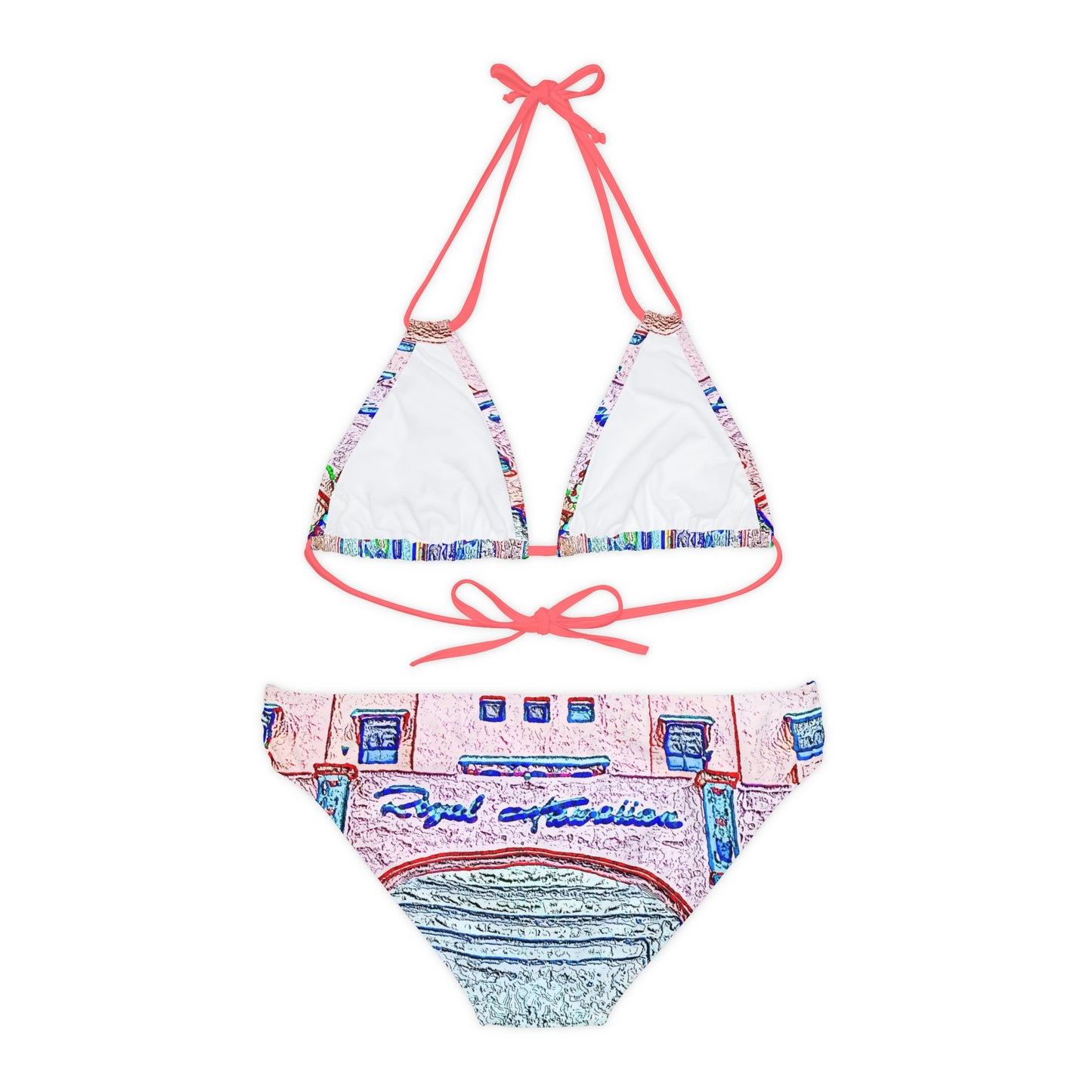 Strappy Bikini Set ... "La Grande Entree" At: 'The Pink Palace' ... The Royal Hawai'ian ... Honolulu, HI ... '27Oct2014' ... Original Works ...