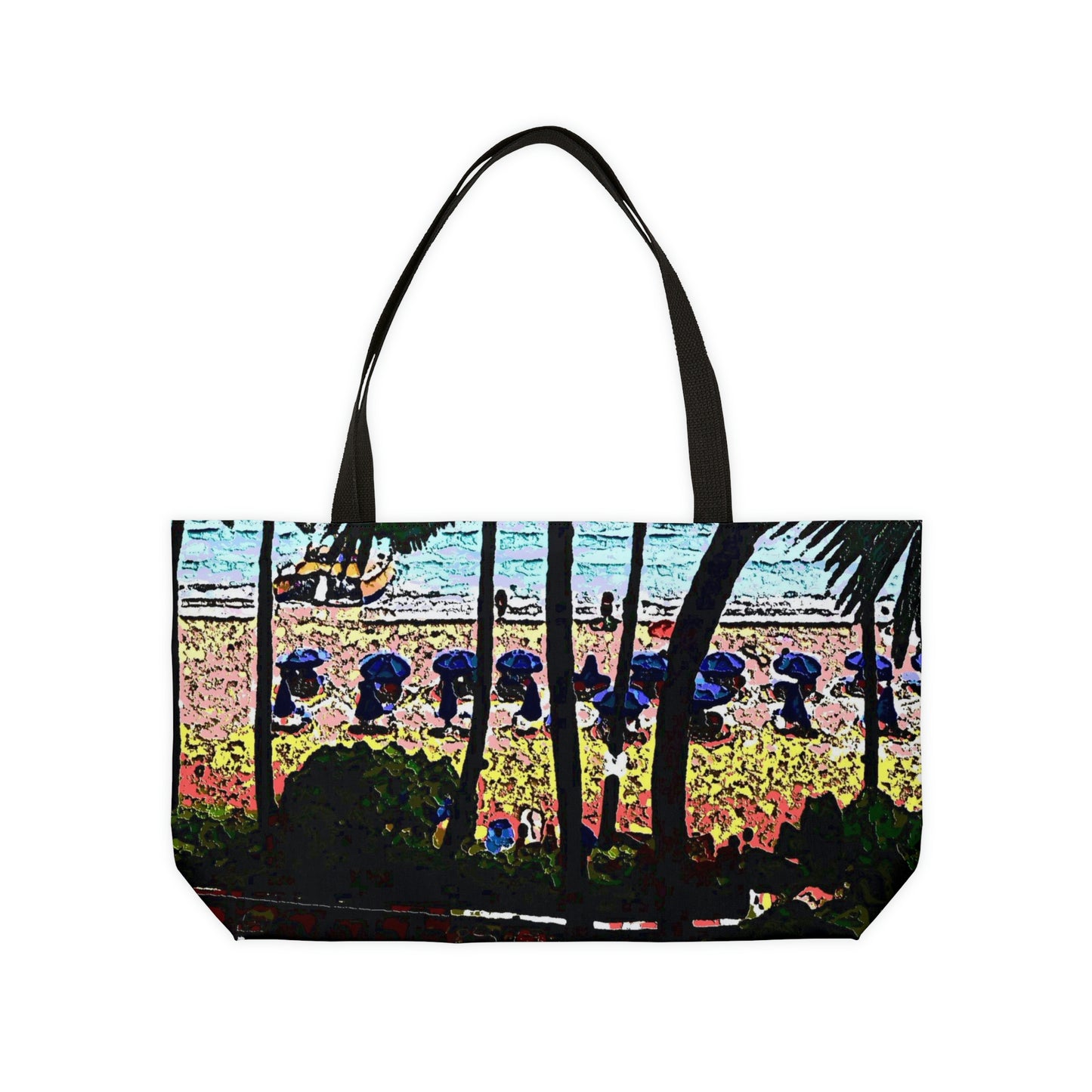 Weekender Tote Bag ... "A Beautiful Beach Amongst The Palms" ... The Outrigger Waikiki, Honolulu, Oahu ... Original Works ...