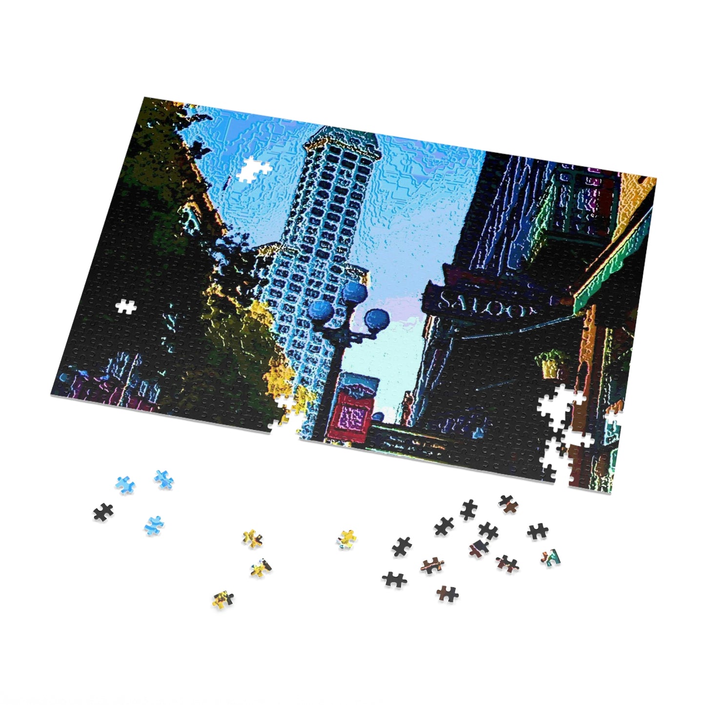 Jigsaw Puzzle (30, 110, 252, 500,1000-Piece) ...  Pioneer Square & Smith Tower ... 'That World Famous View' ... Colleague Supplied Photo ... Original Works ...
