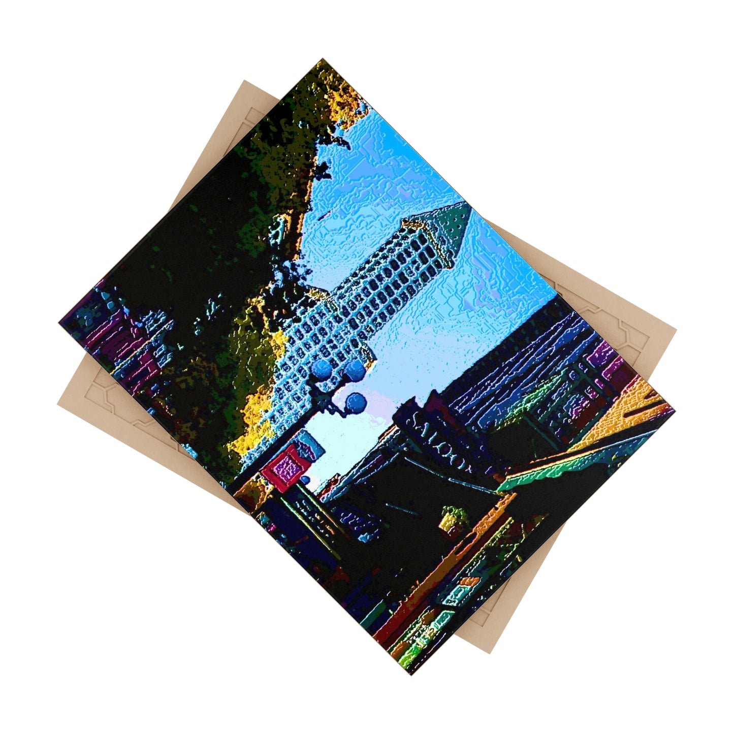 Ceramic Photo Tile ...  Pioneer Square & Smith Tower ... 'That World Famous View' ... Colleague Supplied Photo ... Original Works ...