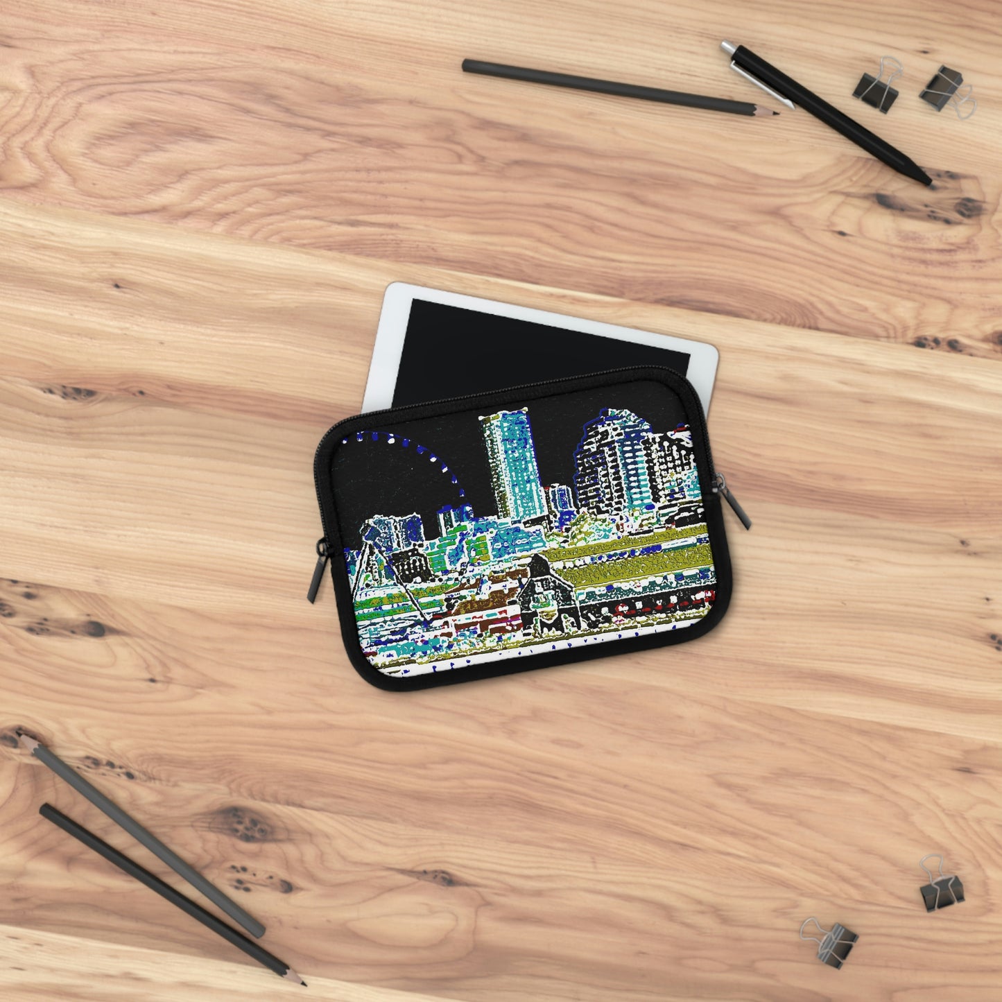 Laptop Sleeve ... That Classic Wheel ... 'Seattle's Wheel' ... & Old Classic Waterside Vendors ...  'Family Archives' ... Original Works ...