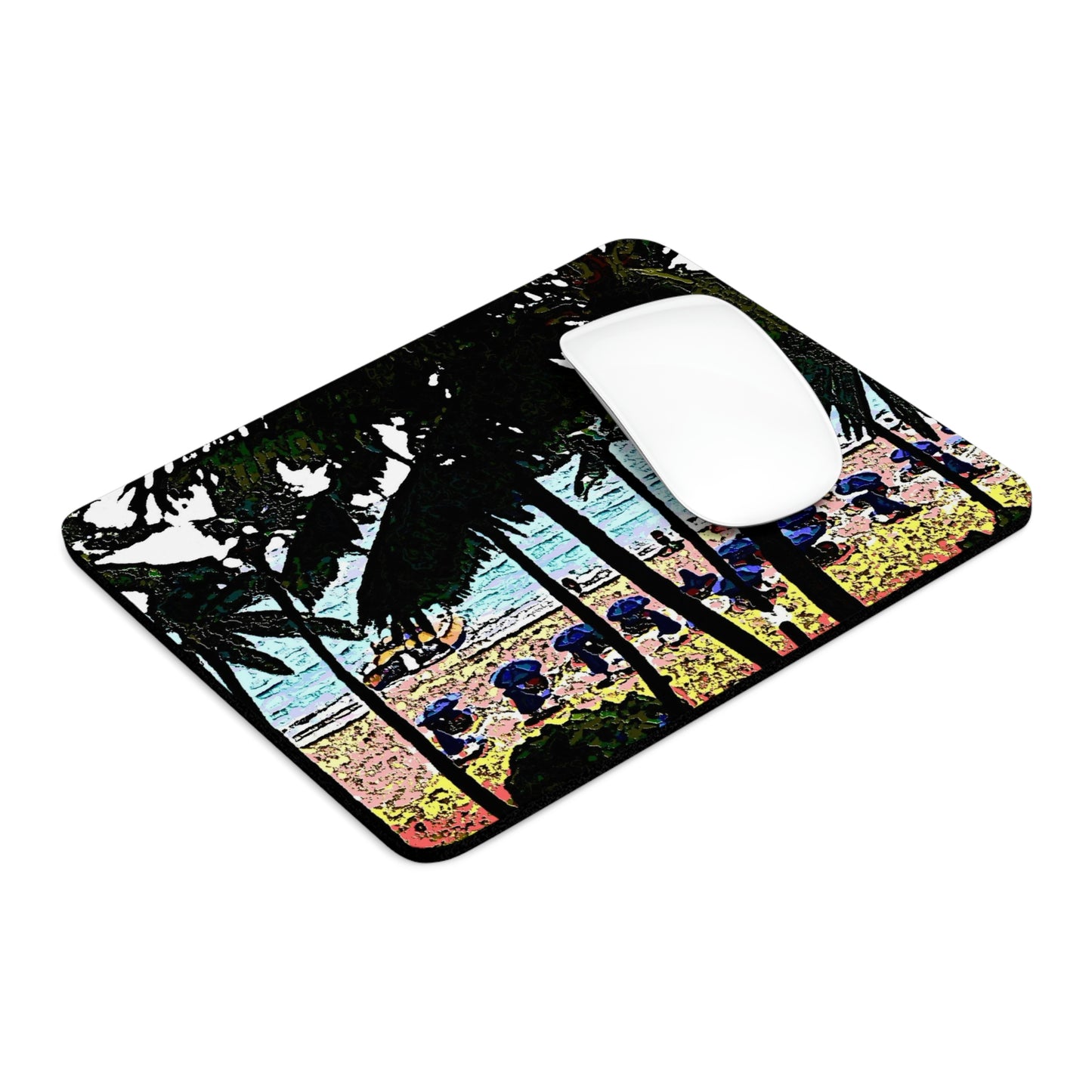Mouse Pad ... "A Beautiful Beach Amongst The Palms" ... The Outrigger Waikiki, Honolulu, Oahu ... Original Works ...