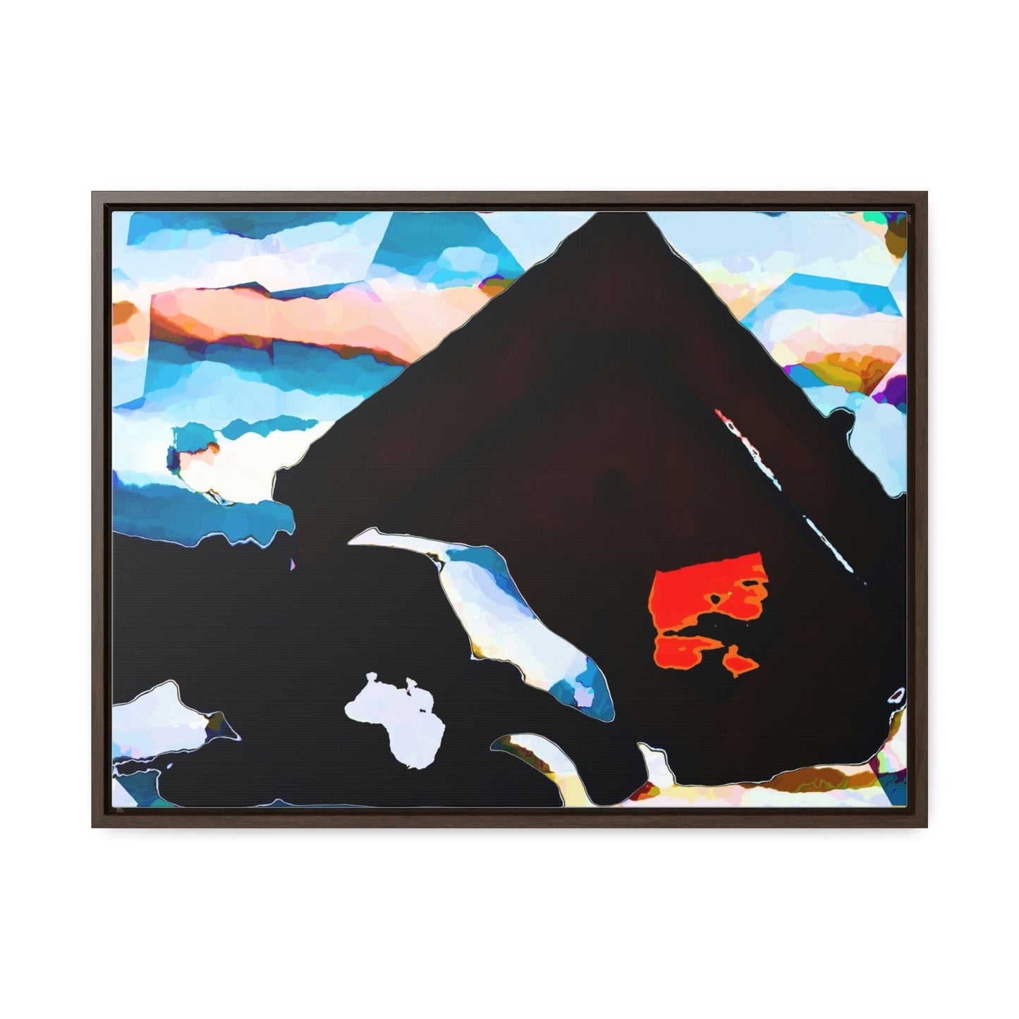 Gallery Canvas Wraps, Horizontal Frame ... After An Intense Snow Storm ... 'Digging Out' ... A Vehicle & Cabin "In The Mountains" ... March 2023 ... Original Works ...