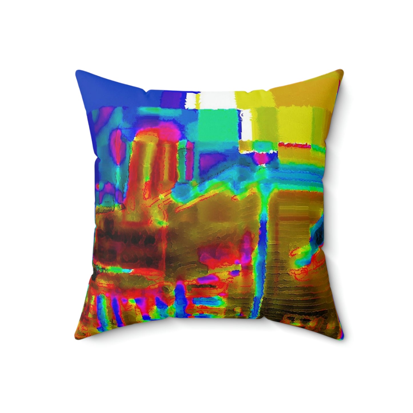 Spun Polyester Square Pillow ... In-A-Hurry & Stressed? ... Remember: Keep "Clam" ... Clam_Happy ...  'Ivars: Seattle Waterfront' ... Personal Archives ... Original Works ...