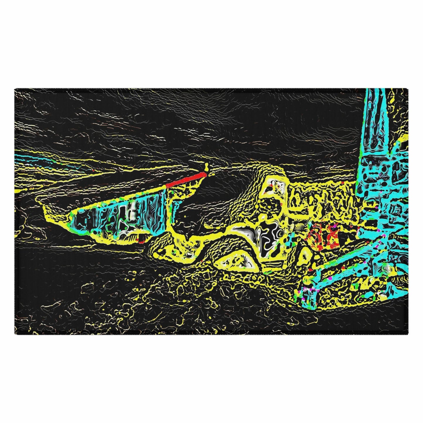 Dornier Rug ... "Snow Vehicle In Snow Storm At-Rest" ... Circa 12Mar23 ... Central Idaho ... 18-Hours Rendering Time: Original Works ...