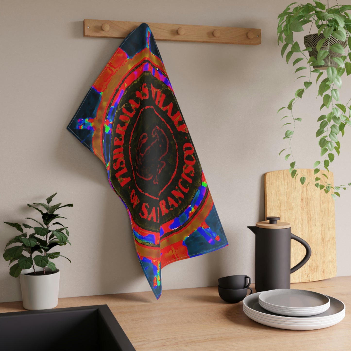 Kitchen Towel ... "No.9 Fishermen's Grotto - Fishermen's Wharf, SF, California" ... Family Archives: 1970's ... Original Works ...