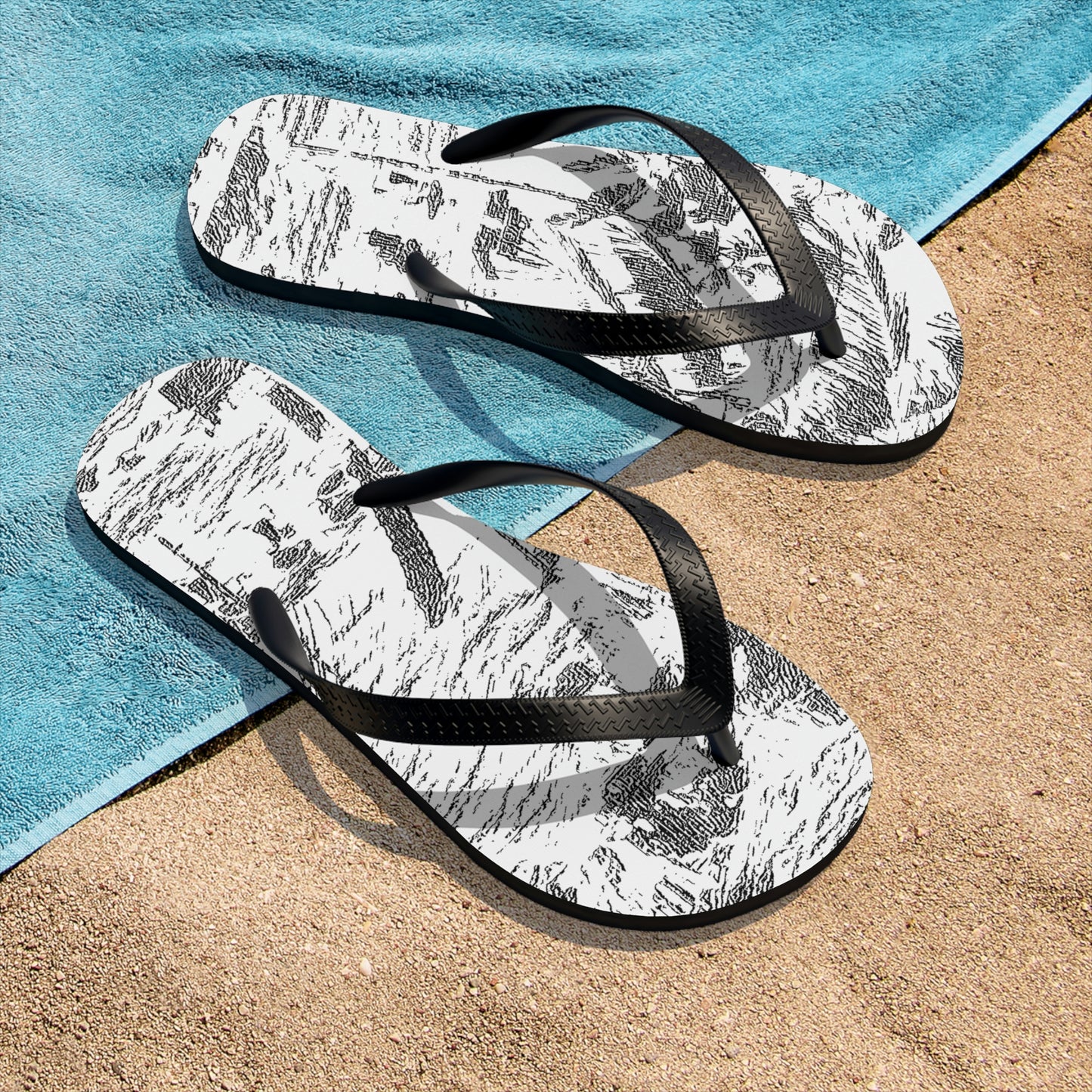 Unisex Flip-Flops ... "The Royal Hawai'ian: Waikiki Beach_Beach" ... Honolulu, HI ... Ocotber 2014 (Halloween) ... Original Works ...