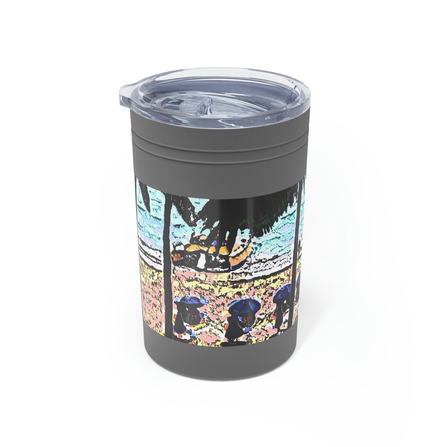 Vacuum Insulated Tumbler, 11oz ... "A Beautiful Beach Amongst The Palms" ... The Outrigger Waikiki, Honolulu, Oahu ... Original Works ...
