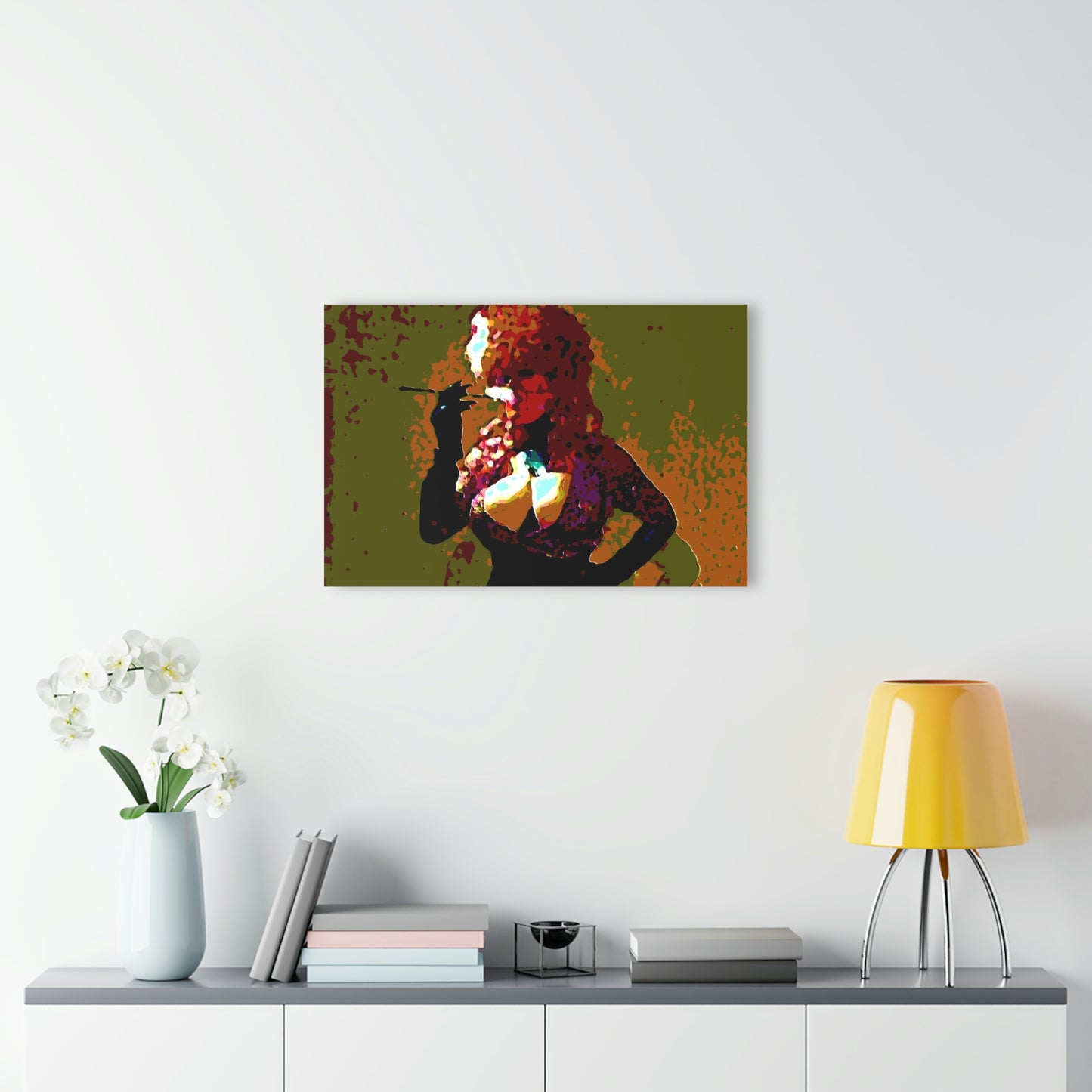 Acrylic Prints (French Cleat Hanging) ...  A Colleague Overseas ... 'Enjoying A Fag' ... Original Works ... "April Fools 2023" ... Hot-Tranny-Smoke ...