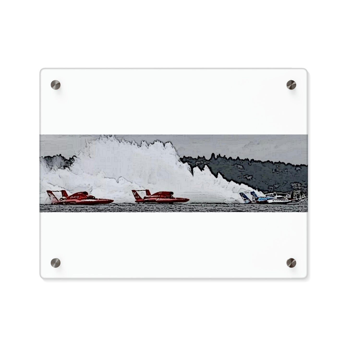 Acrylic Wall Art Panels ... Seattle Columbia Cup On Lake Washington ... "Dave Wilcox Heads For The Win" ... Associate Gift-Photo ... Original Works ...