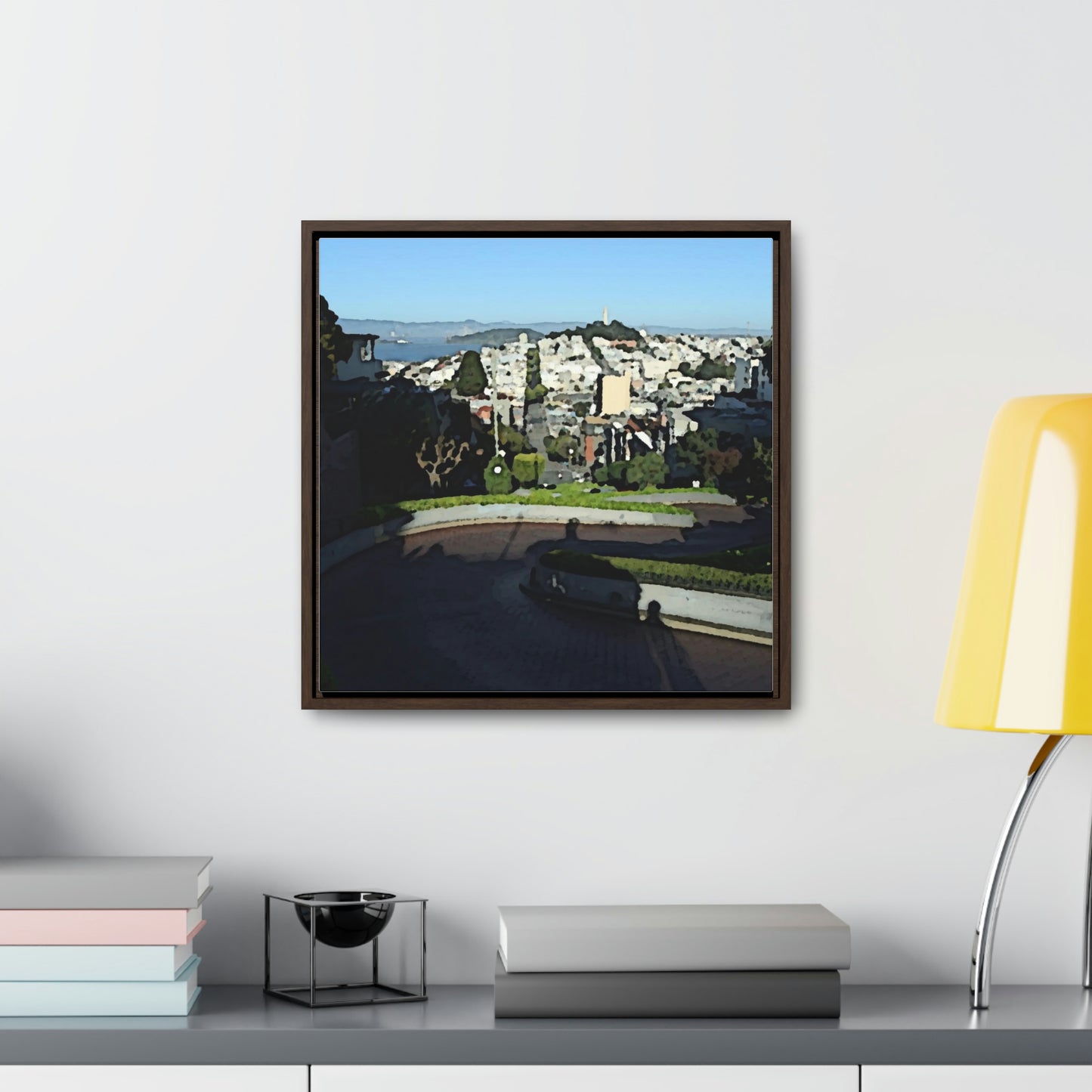 Gallery Canvas Wraps, Square Frame ...  "Lombard Street San Francisco, CA, USA" ... Family Archives 1970's ... Original Works ...