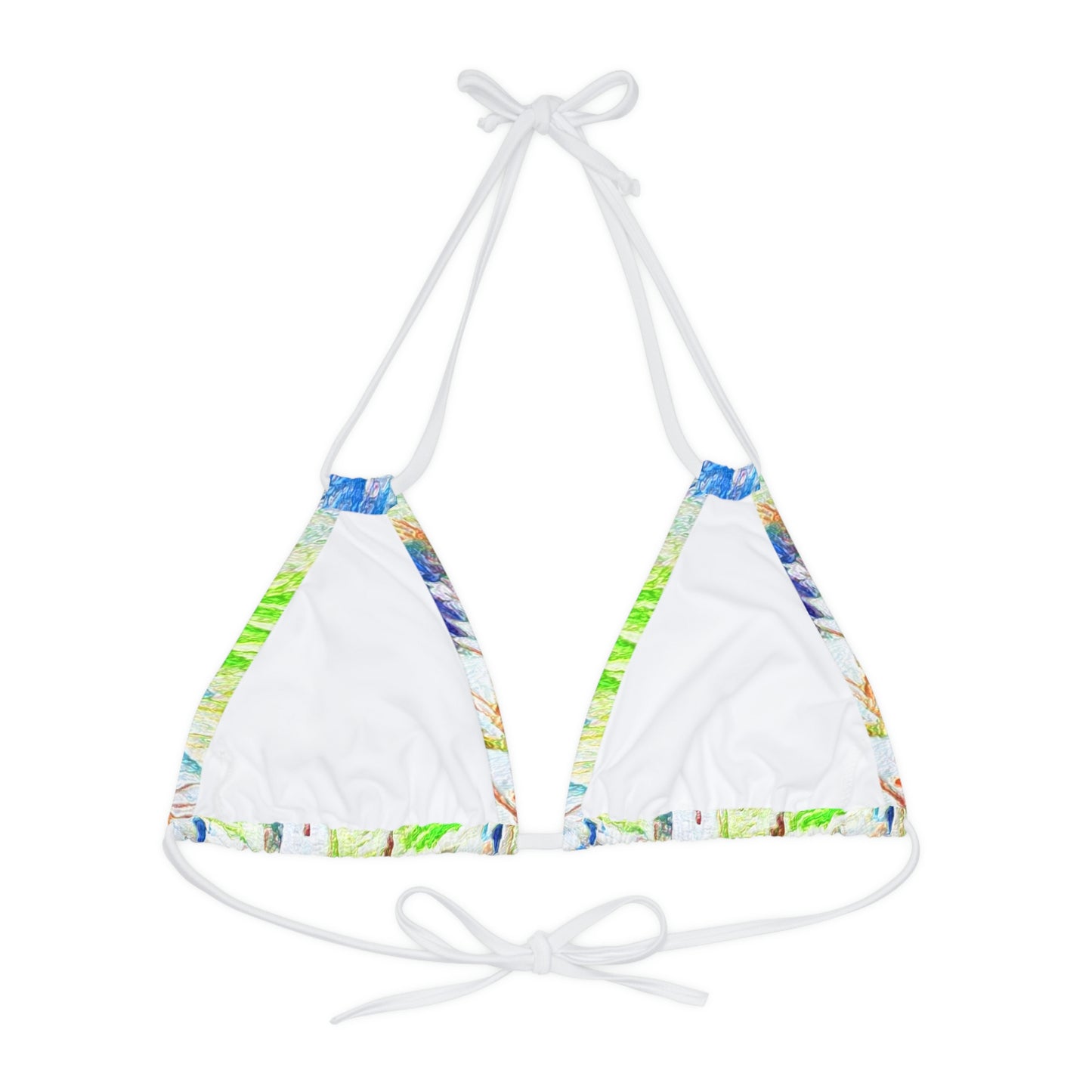 Strappy Triangle Bikini Top (AOP) ... "The Royal Hawai'ian: Waikiki Beach_Beach" ... Honolulu, HI ... Ocotber 2014 (Halloween) ... Original Works ...