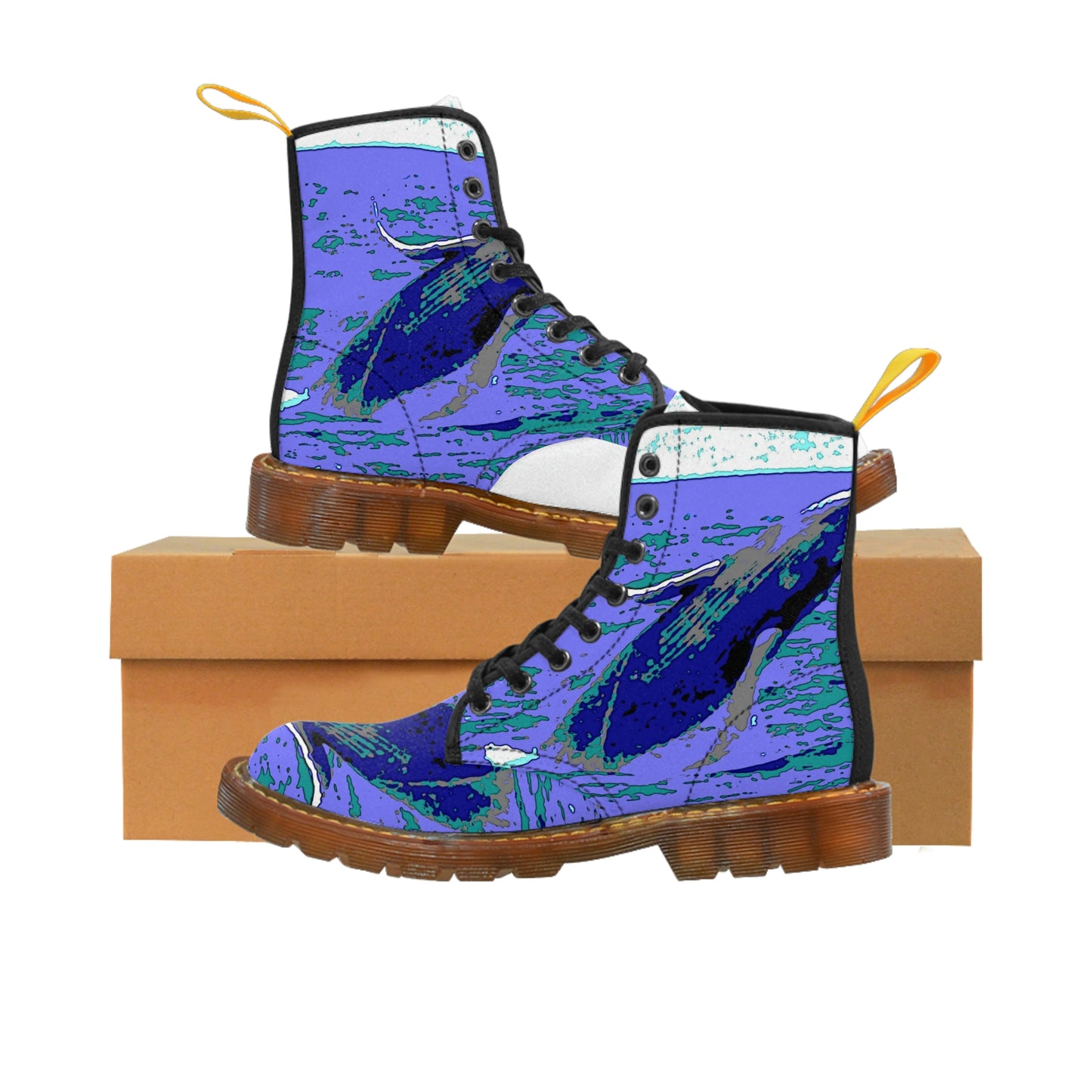 Men's Canvas Boots... Baby Humpback Breaching ... Maui, HI: April 2022 ... "Family Archives: KPH" ... Original Works ...