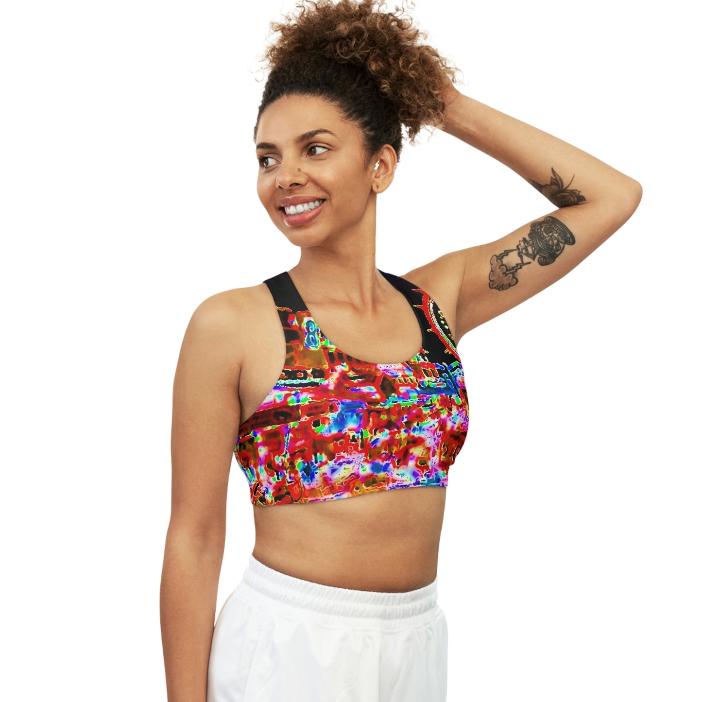 Seamless Sports Bra (AOP) ... "No.9 Fishermen's Grotto - Fishermen's Wharf, SF, California" ... Family Archives: 1970's ... Original Works ...