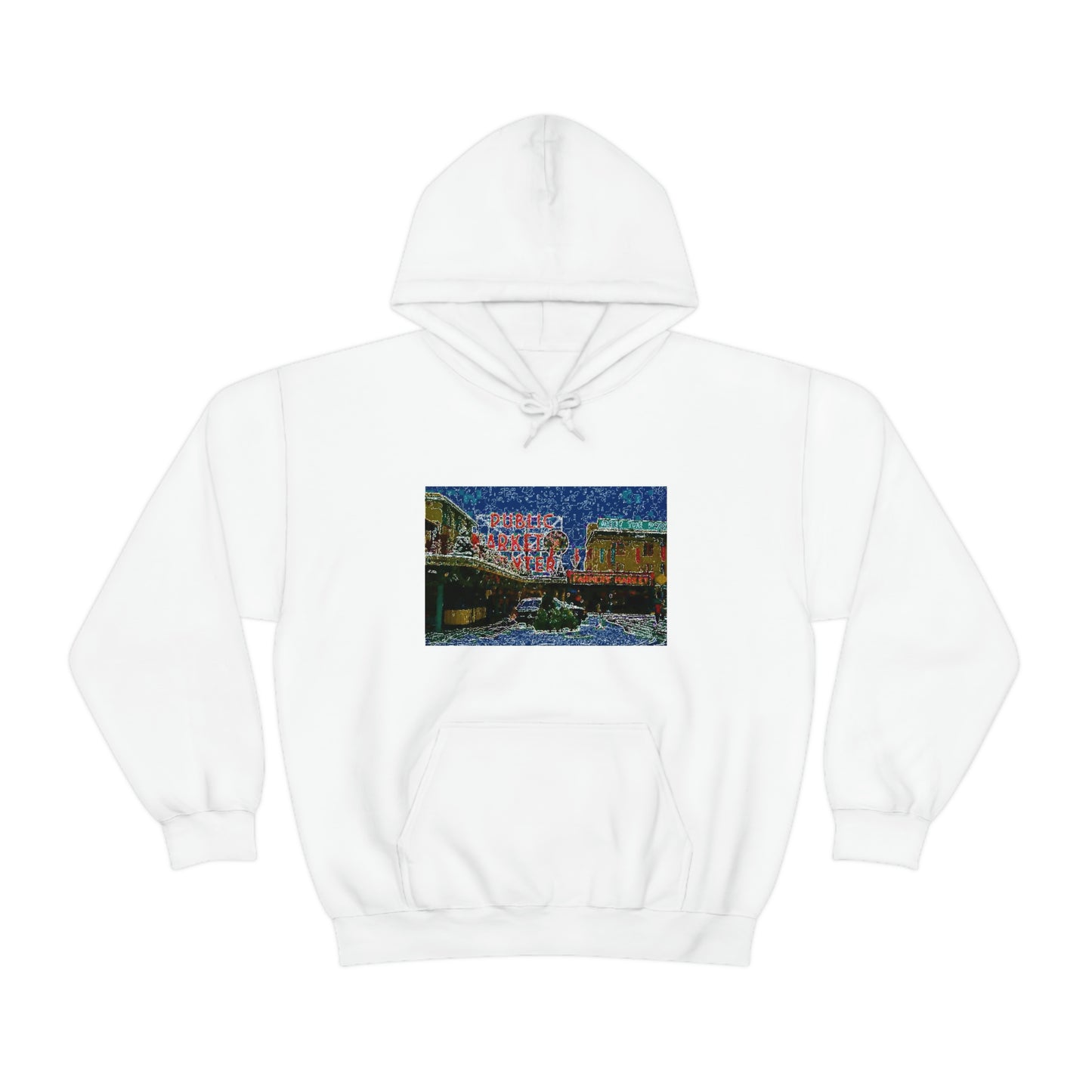Unisex Heavy Blend™ Hooded Sweatshirt ... Pike Place Market: 'The Public Market', Seattle, Washington. Circa Fall 2013 ...
