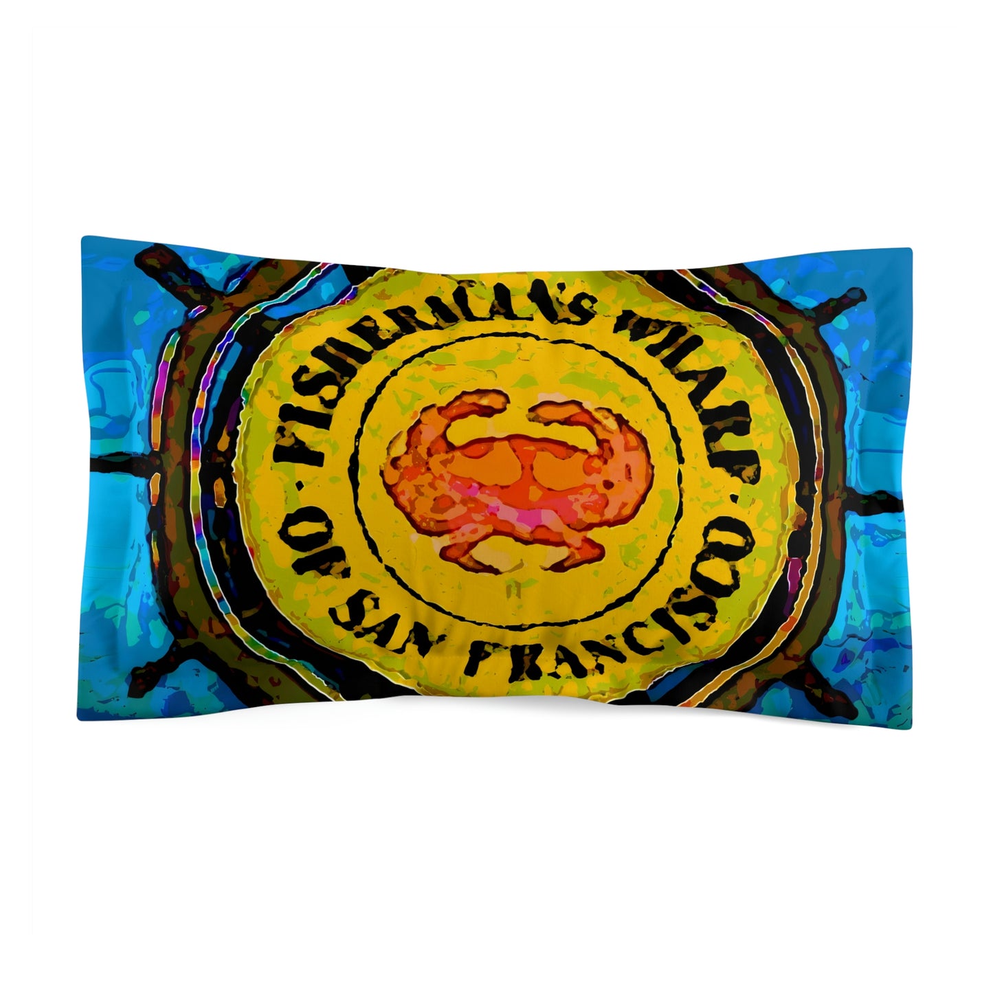 Microfiber Pillow Sham ... "No.9 Fishermen's Grotto - Fishermen's Wharf, SF, California" ... Family Archives: 1970's ... Original Works ...