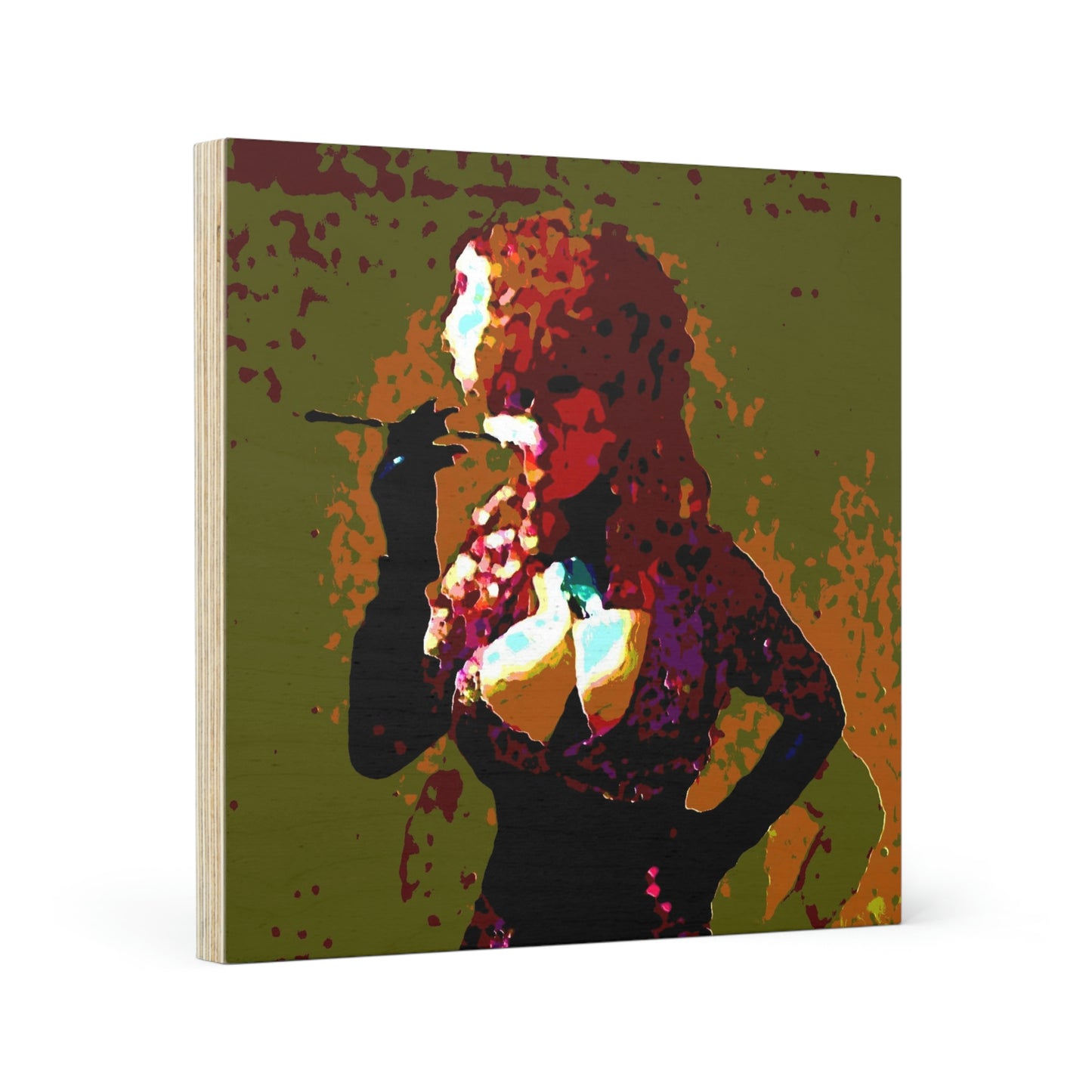 Wood Canvas ...  A Colleague Overseas ... 'Enjoying A Fag' ... Original Works ... "April Fools 2023" ... Hot-Tranny-Smoke ...