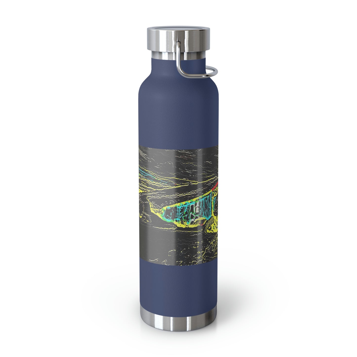 Copper Vacuum Insulated Bottle, 22oz ... "Snow Vehicle In Snow Storm At-Rest" ... Circa 12Mar23 ... Central Idaho ... 18-Hours Rendering Time: Original Works ...