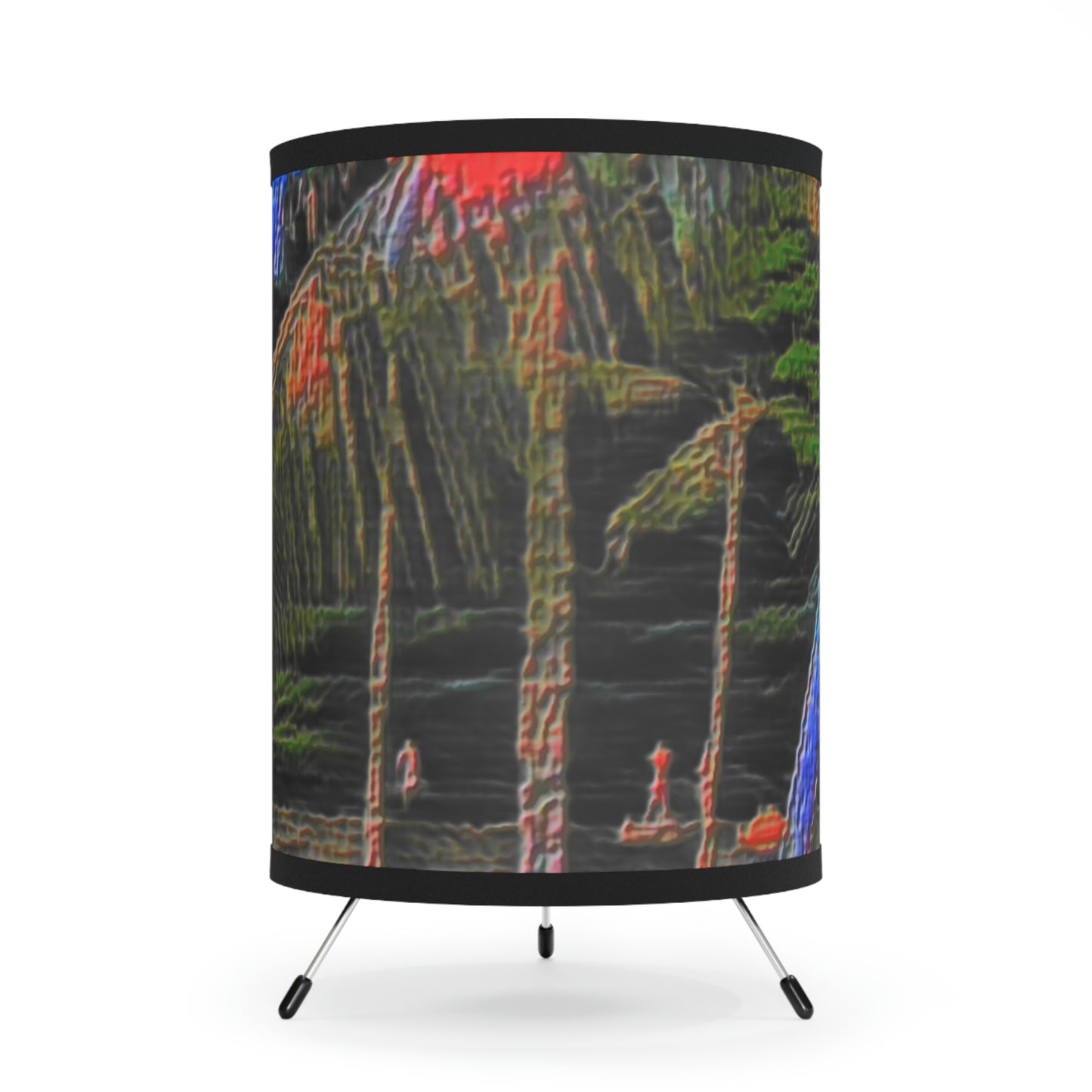 Tripod Lamp with High-Res Printed Shade, US\CA plug ... "The Royal Hawai'ian: Waikiki Beach_Beach" ... Honolulu, HI ... Ocotber 2014 (Halloween) ... Original Works ...
