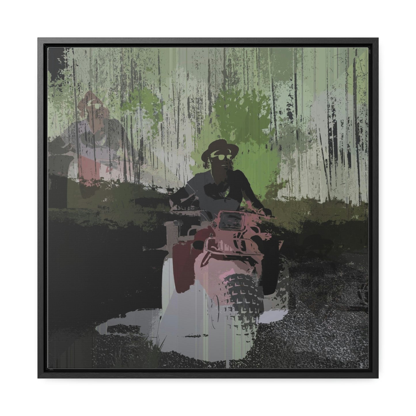 Gallery Canvas Wraps, Square Frame ...  3-Wheeln' N' Groovin The Mountain Roads ... Central Idaho ... Original Works ...