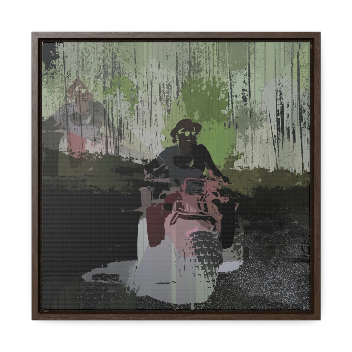 Gallery Canvas Wraps, Square Frame ...  3-Wheeln' N' Groovin The Mountain Roads ... Central Idaho ... Original Works ...