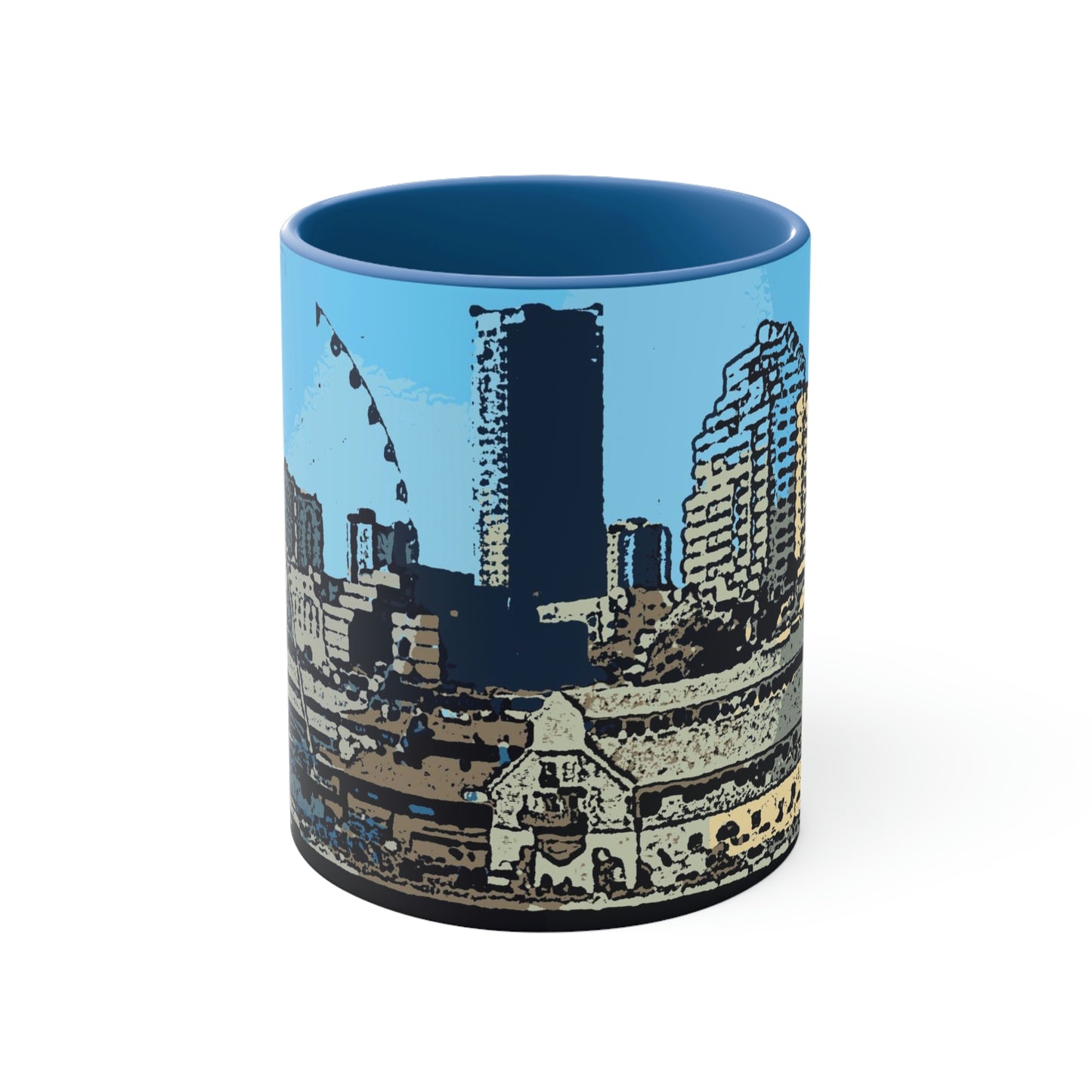 Accent Coffee Mug, 11oz ... That Classic Wheel ... 'Seattle's Wheel' ... & An Old Classic Waterside Vendors ...  'Family Archives' ... Original Works ...