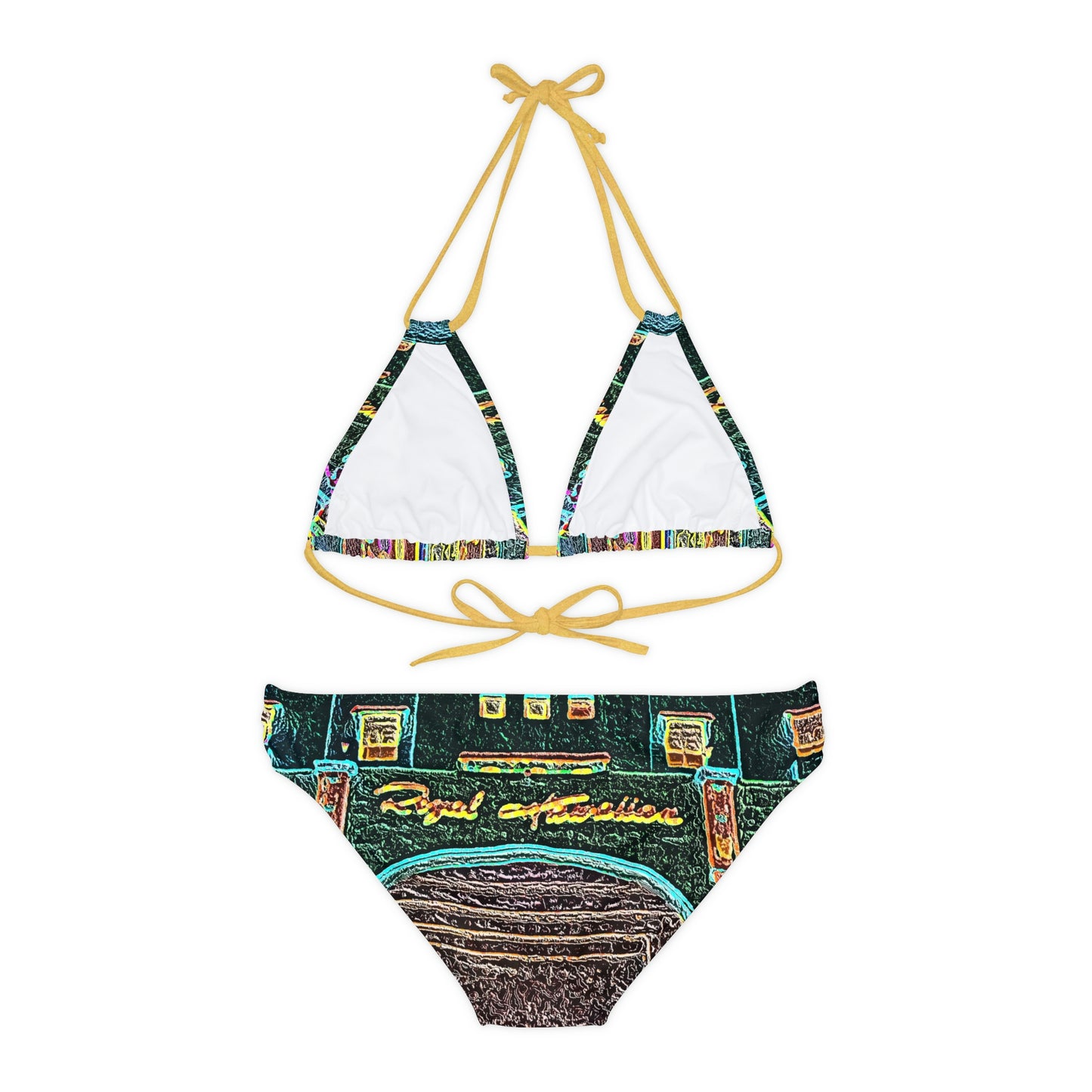 Strappy Bikini Set ... "La Grande Entree" At: 'The Pink Palace' ... The Royal Hawai'ian ... Honolulu, HI ... '27Oct2014' ... Original Works ...