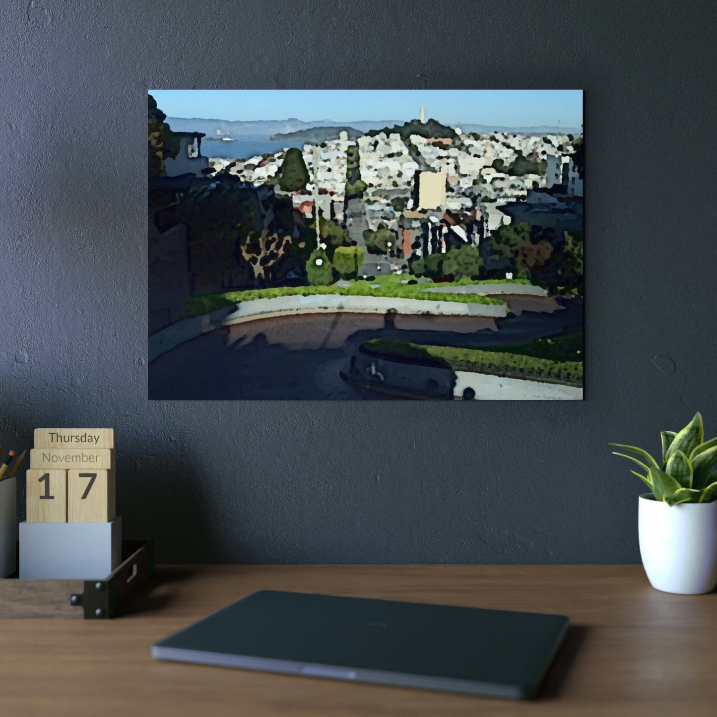 Aluminum Composite Panels ... "A Very Curvy Road With Outstanding Views" ... 'Keep You Eyes On The Road!' ... Lombard St, SF, California ... Family Archives (Father) ... Original Works ...